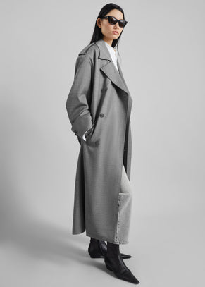 Bleecker Trench Coat - Grey Melange
