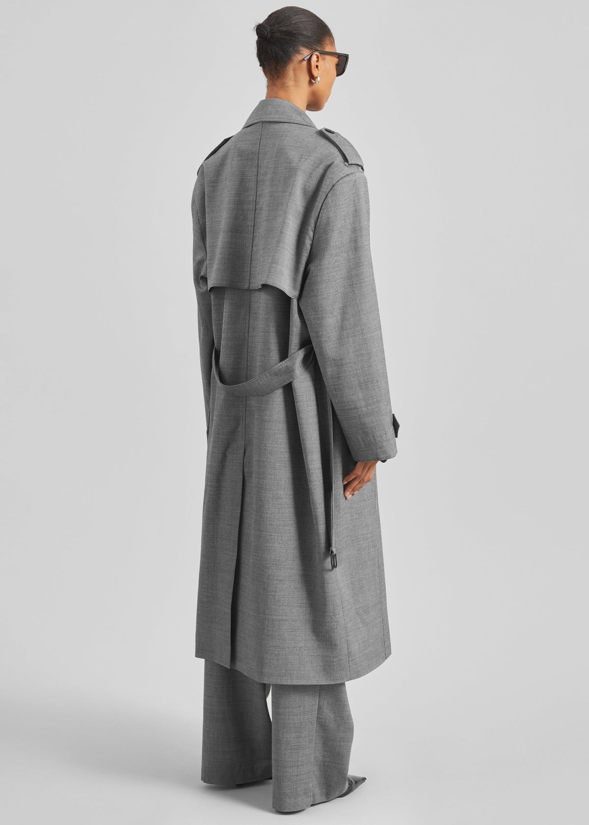Bleecker Trench Coat - Grey Melange - 7