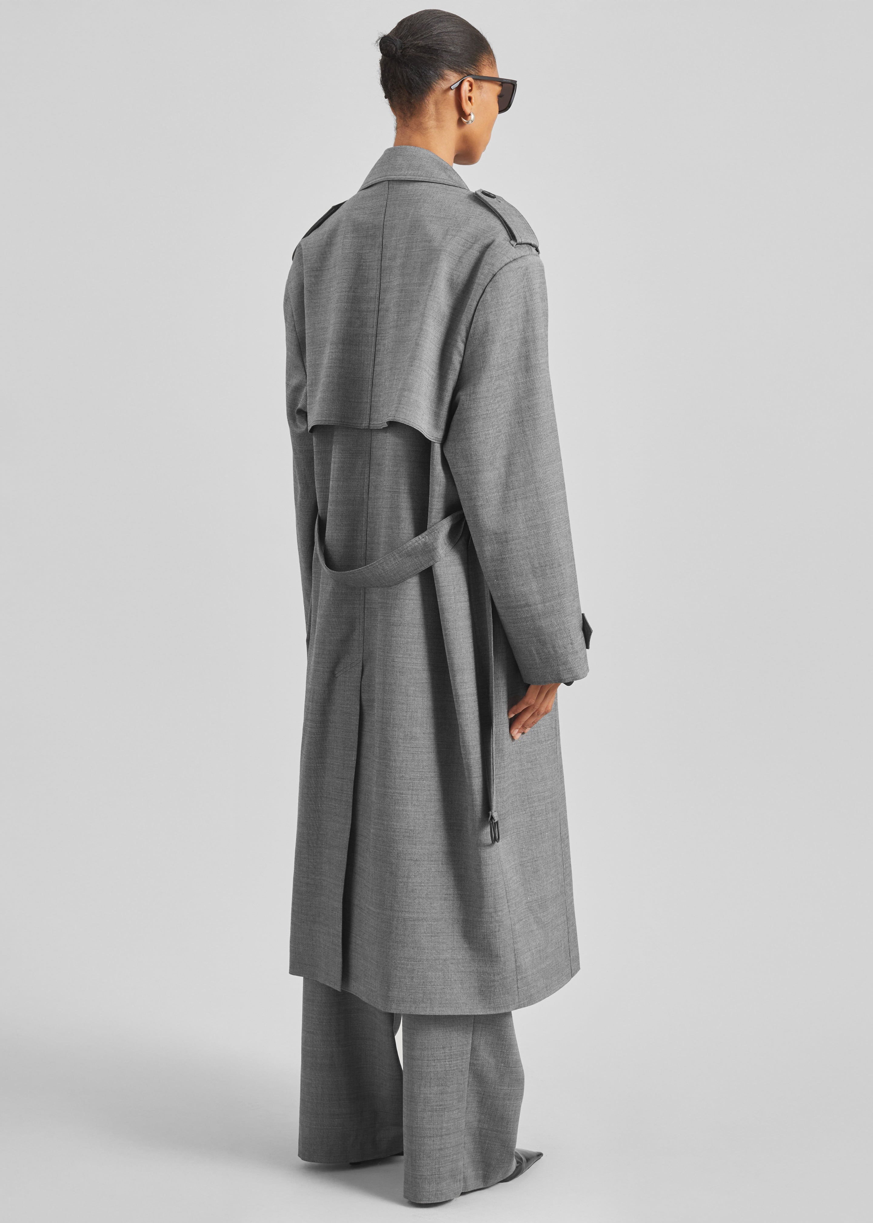 Bleecker Trench Coat - Grey Melange - 7