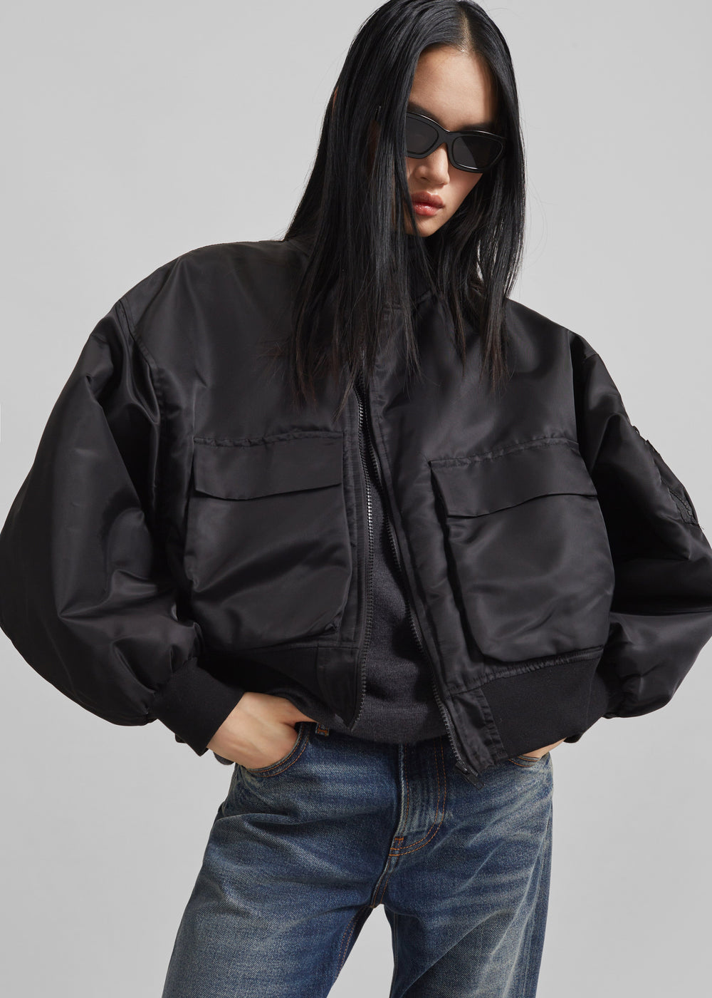 Blenham Bomber Jacket - Black - 1