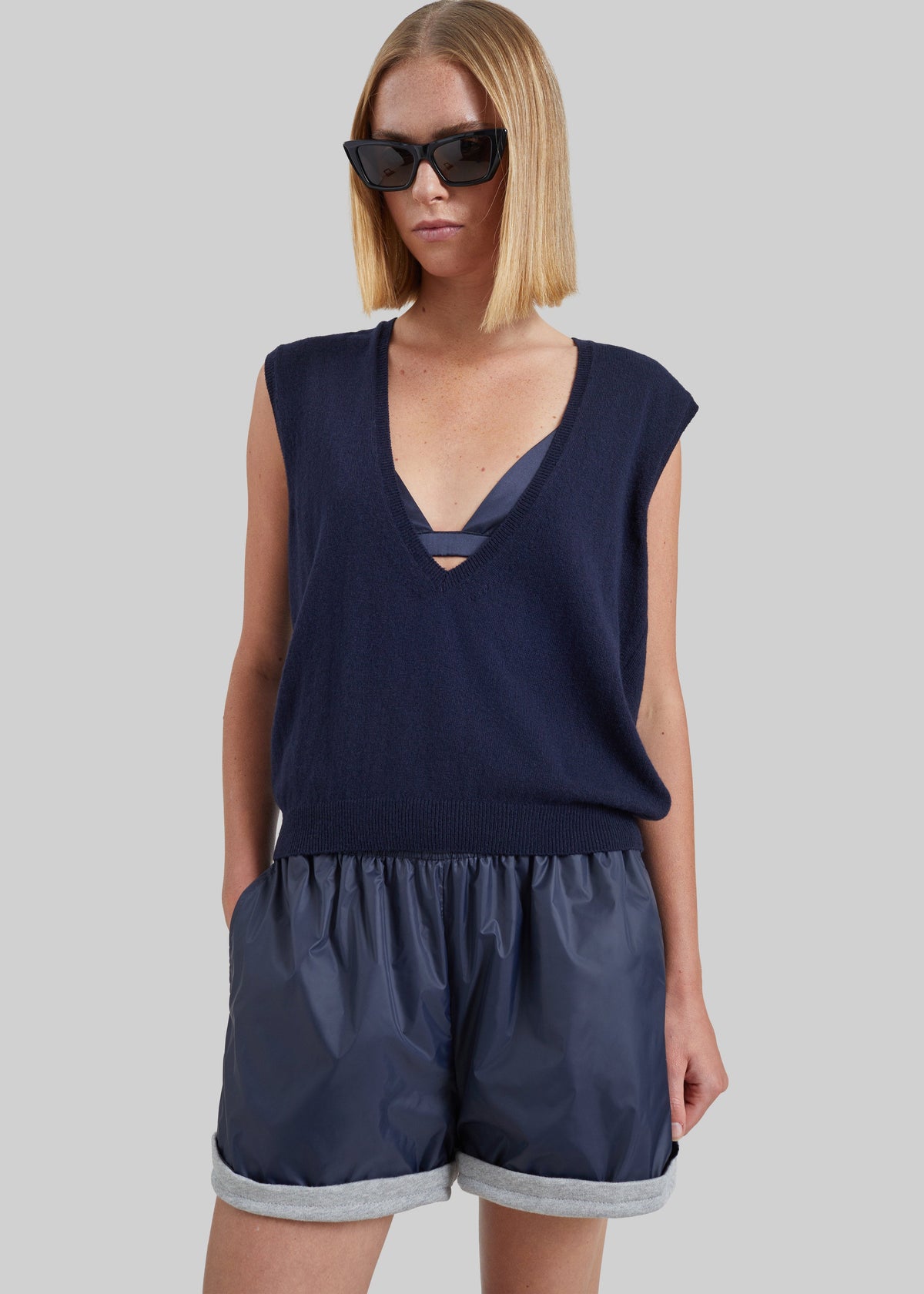 Blera Reversible Shorts - Navy/Grey - 8