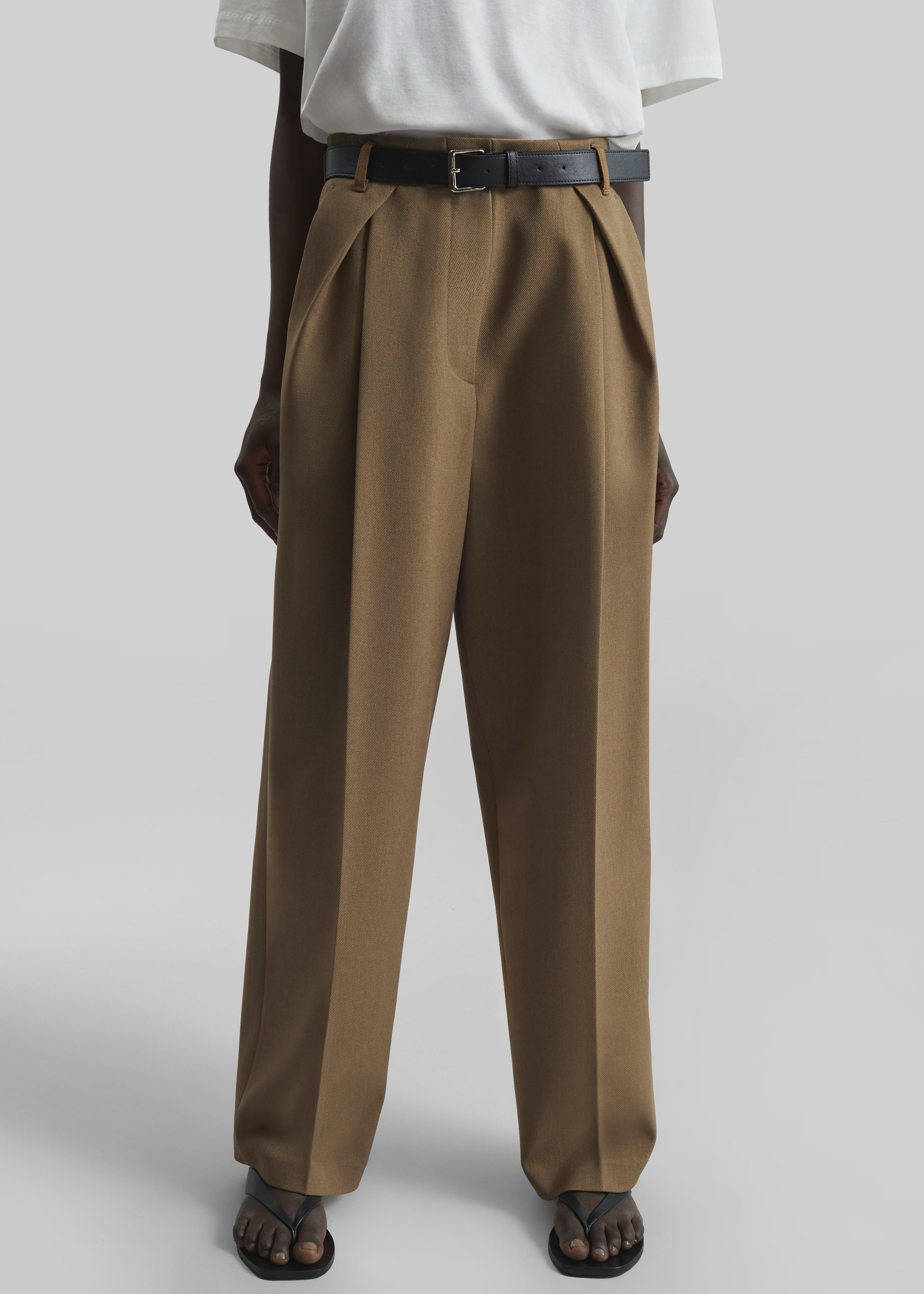 Blerick Belted Trousers - Camel – The Frankie Shop Europe
