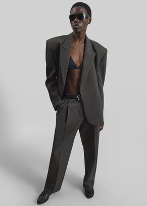 Blerick Belted Trousers - Dark Grey