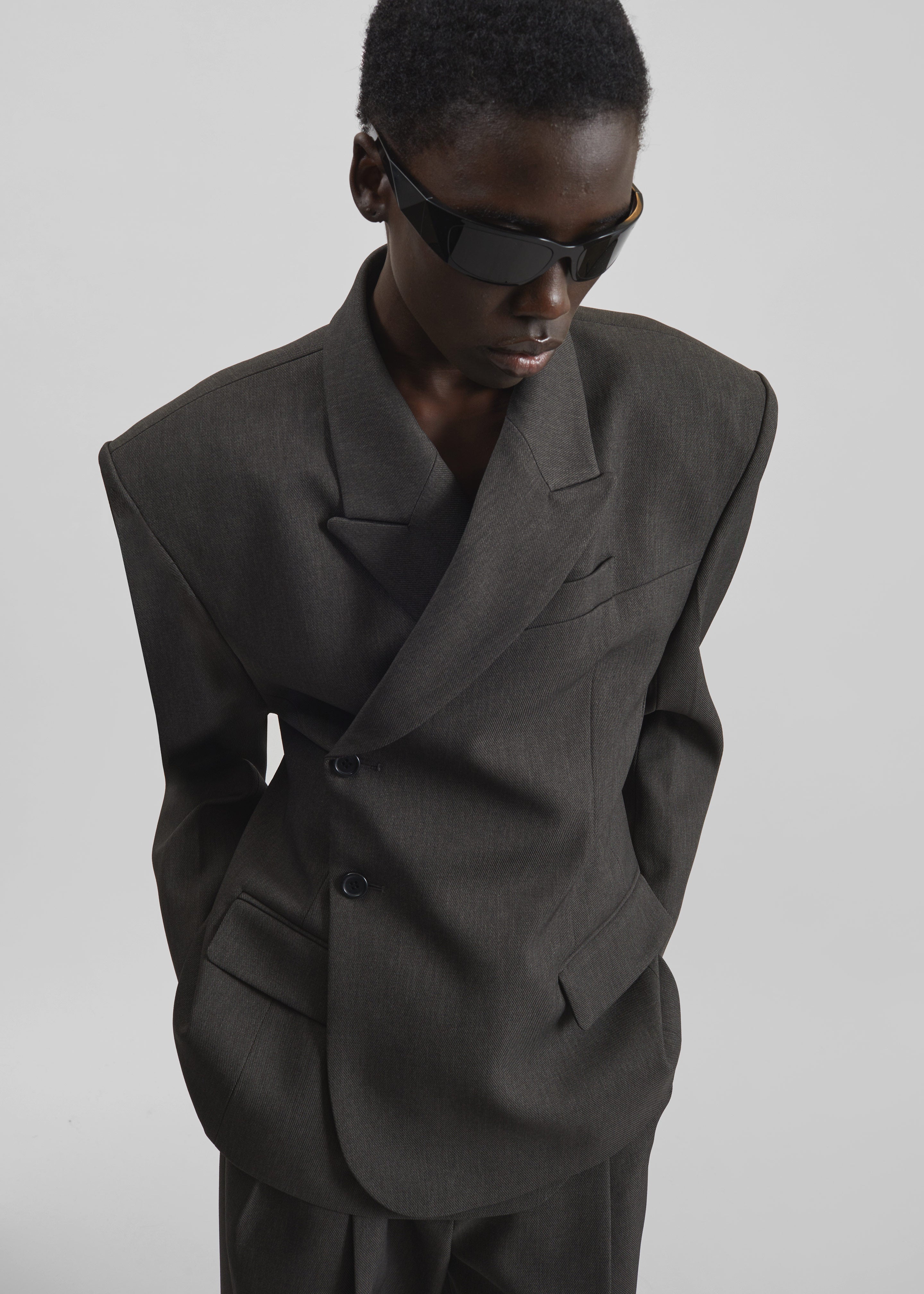 Blerick Crossover Blazer - Dark Grey - 1
