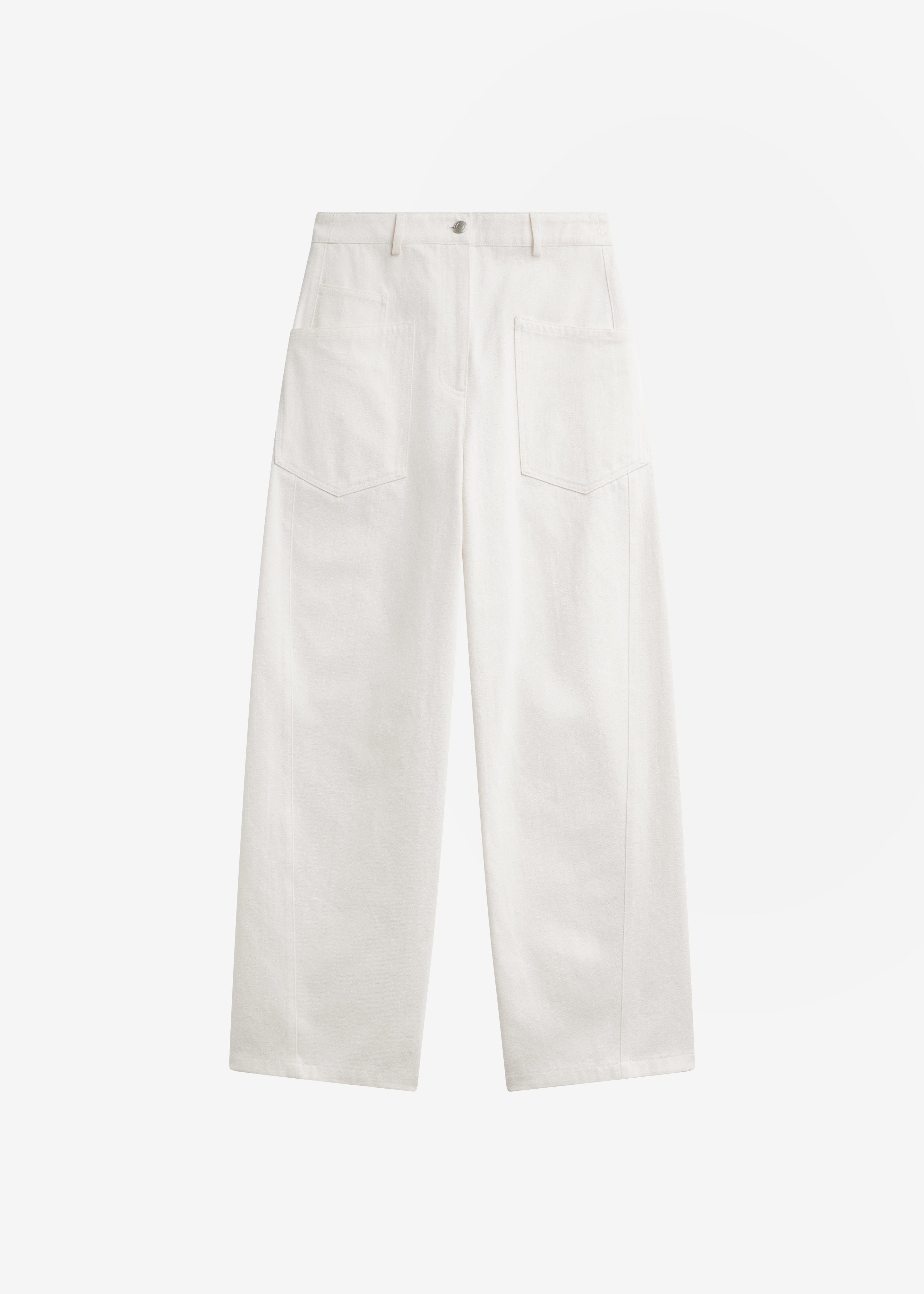 Bliss Barrel Leg Jeans - Ivory - 8