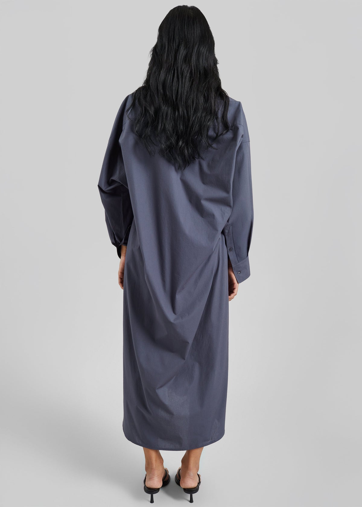 Bloom Organic Cotton Shirt Dress - Charcoal - 6