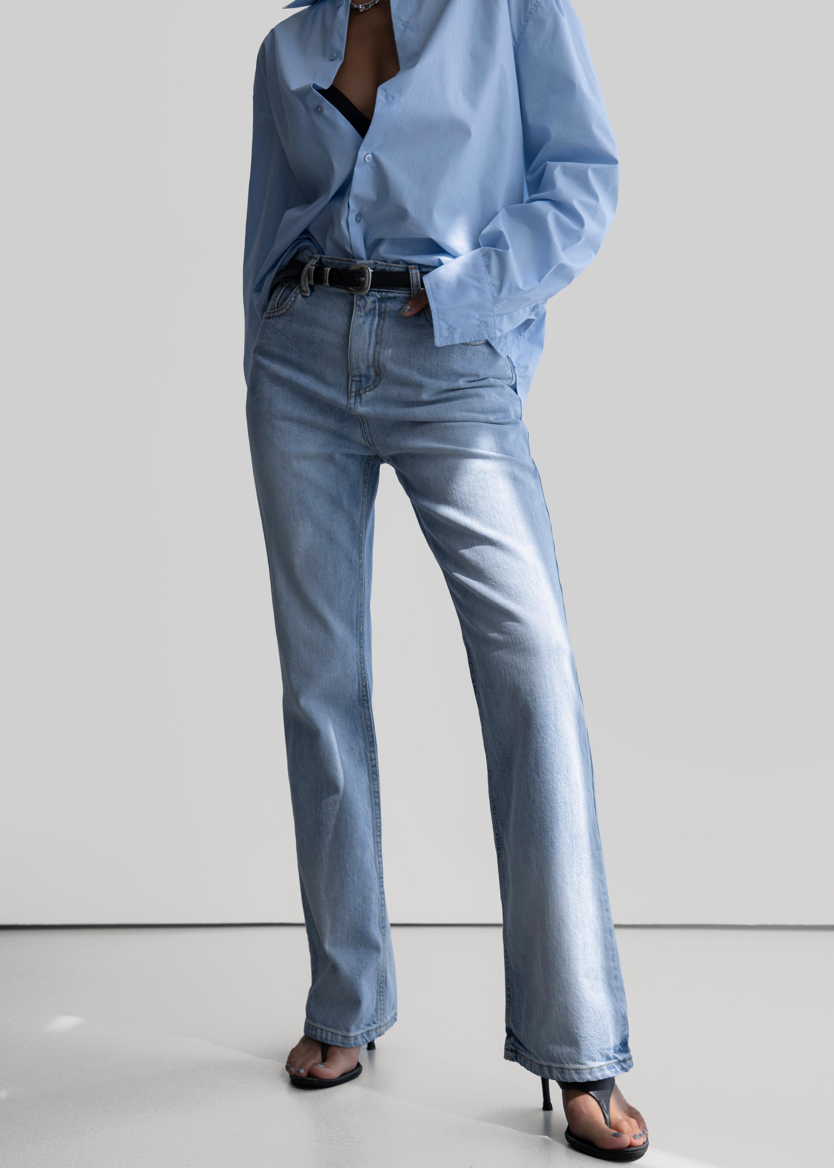 Braila Straight Leg Jeans - Light Wash - 7