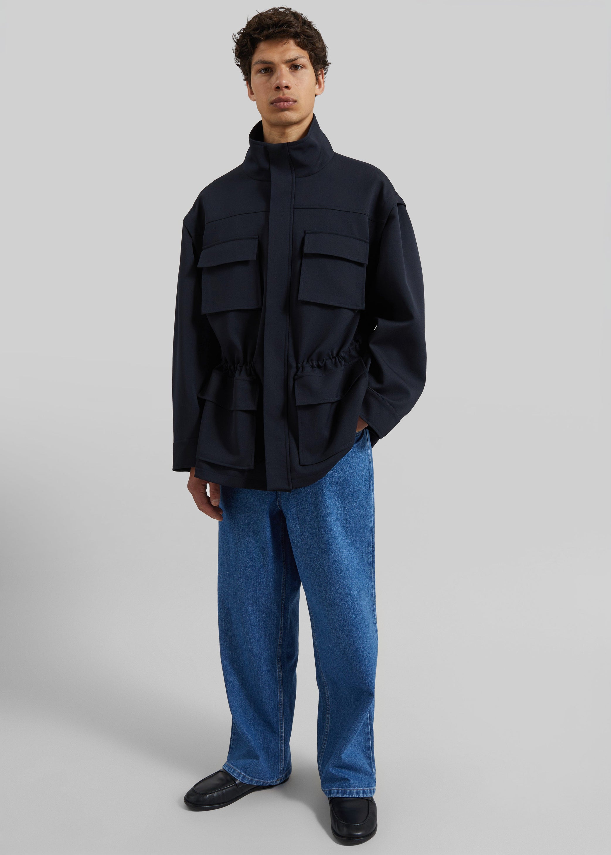 Shop the look image for Brannon Cargo Jacket - Navy