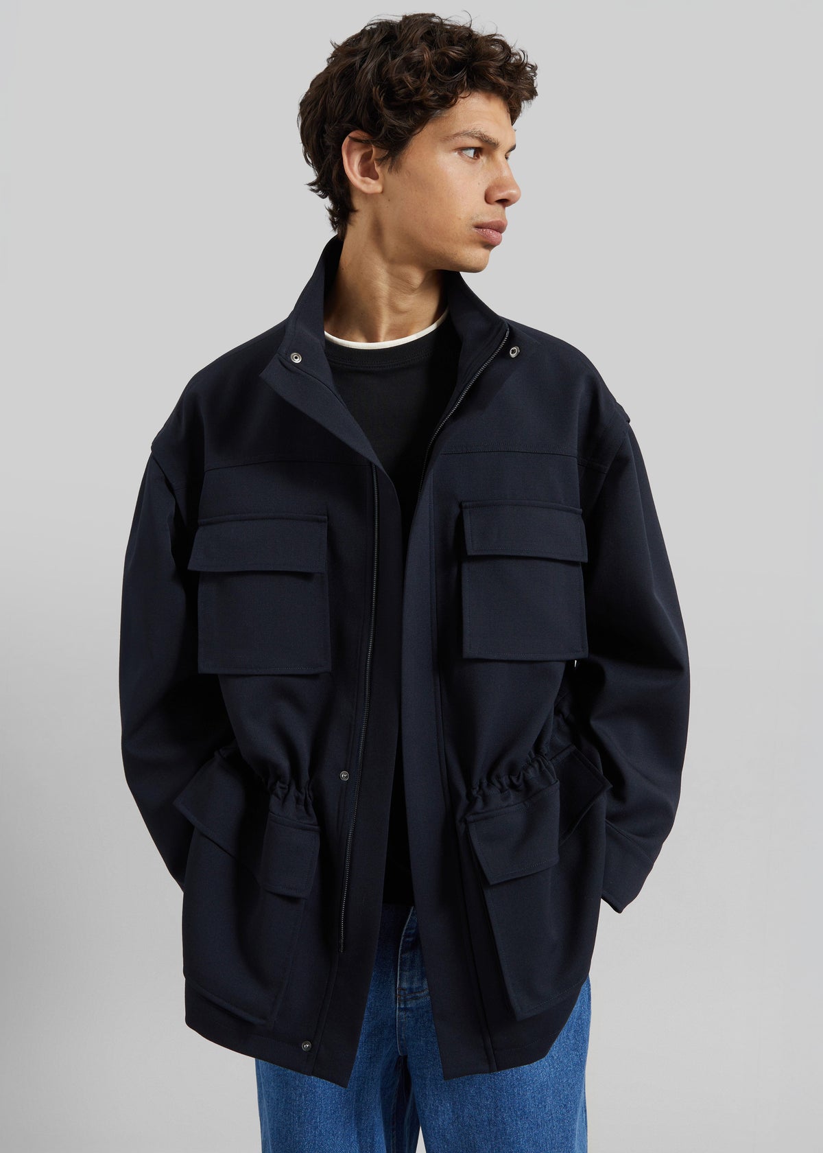 Brannon Cargo Jacket - Navy - 3