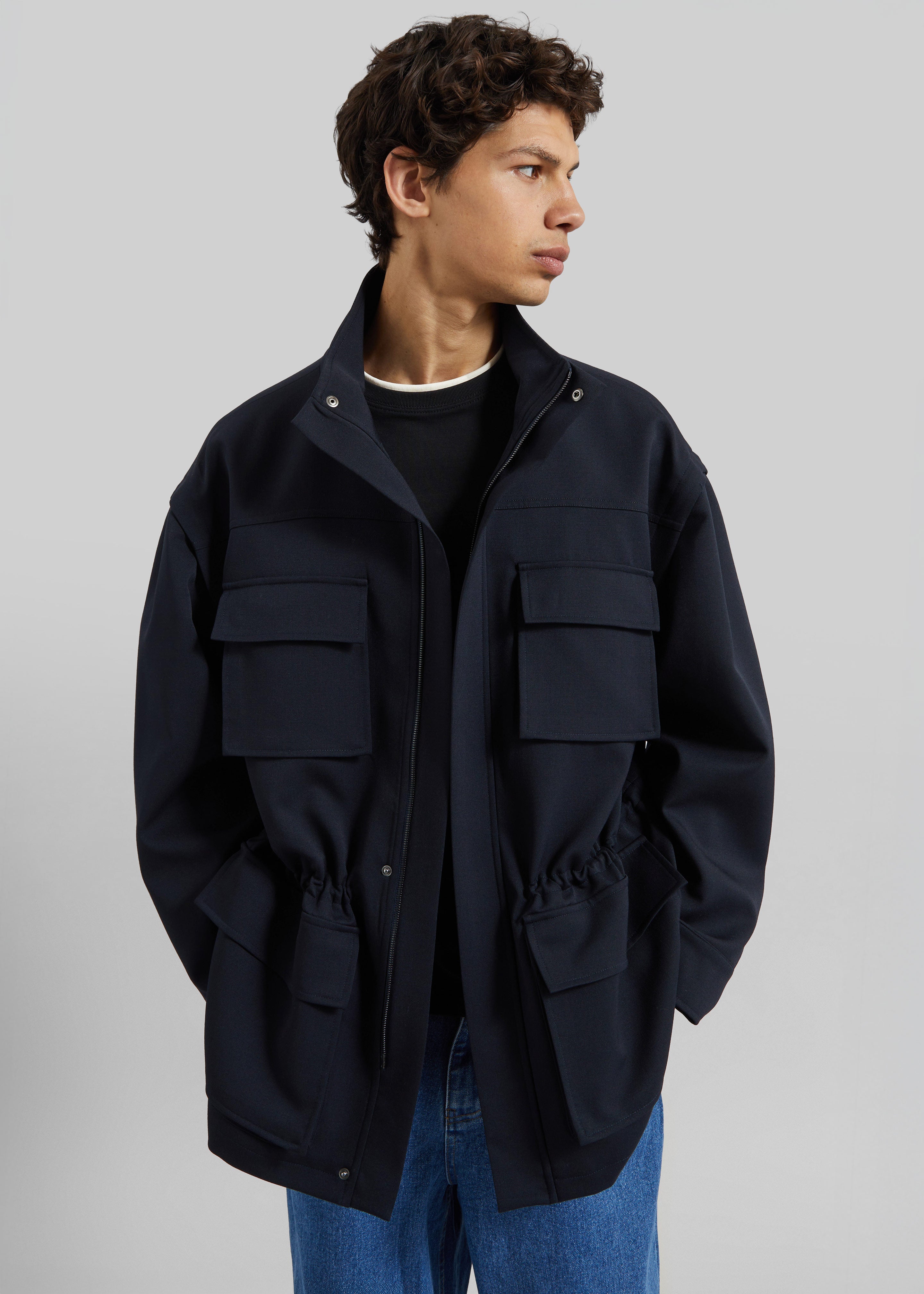 Brannon Cargo Jacket - Navy - 3