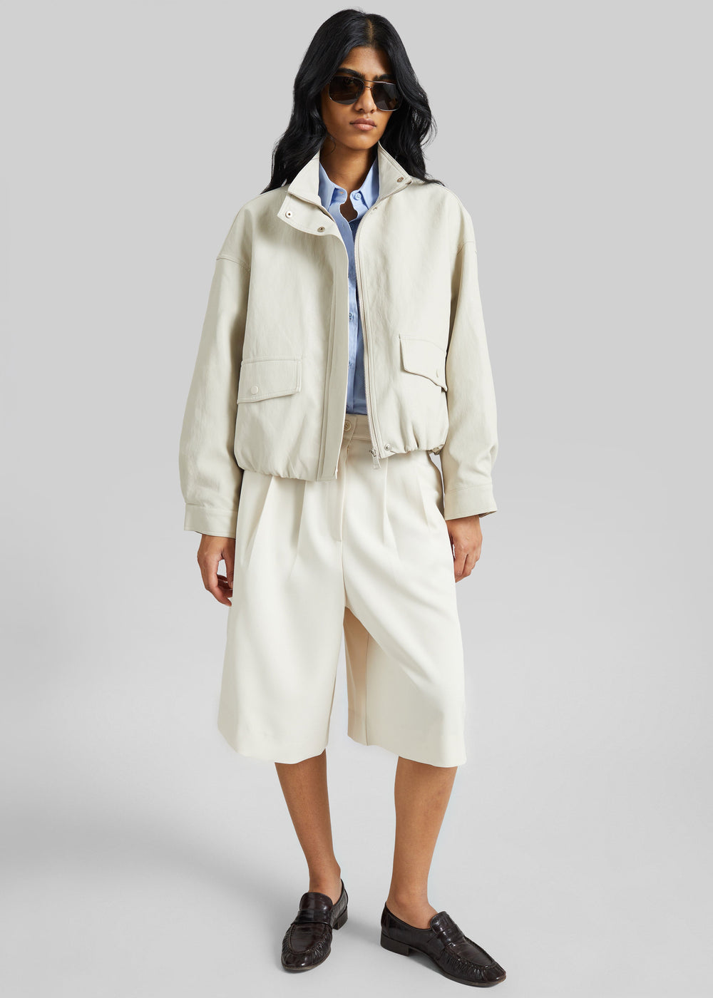 Brasov Bubble-Hem Jacket - Light Beige - 1