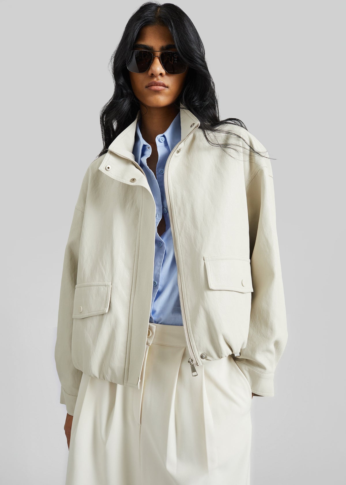 Brasov Bubble-Hem Jacket - Light Beige - 6
