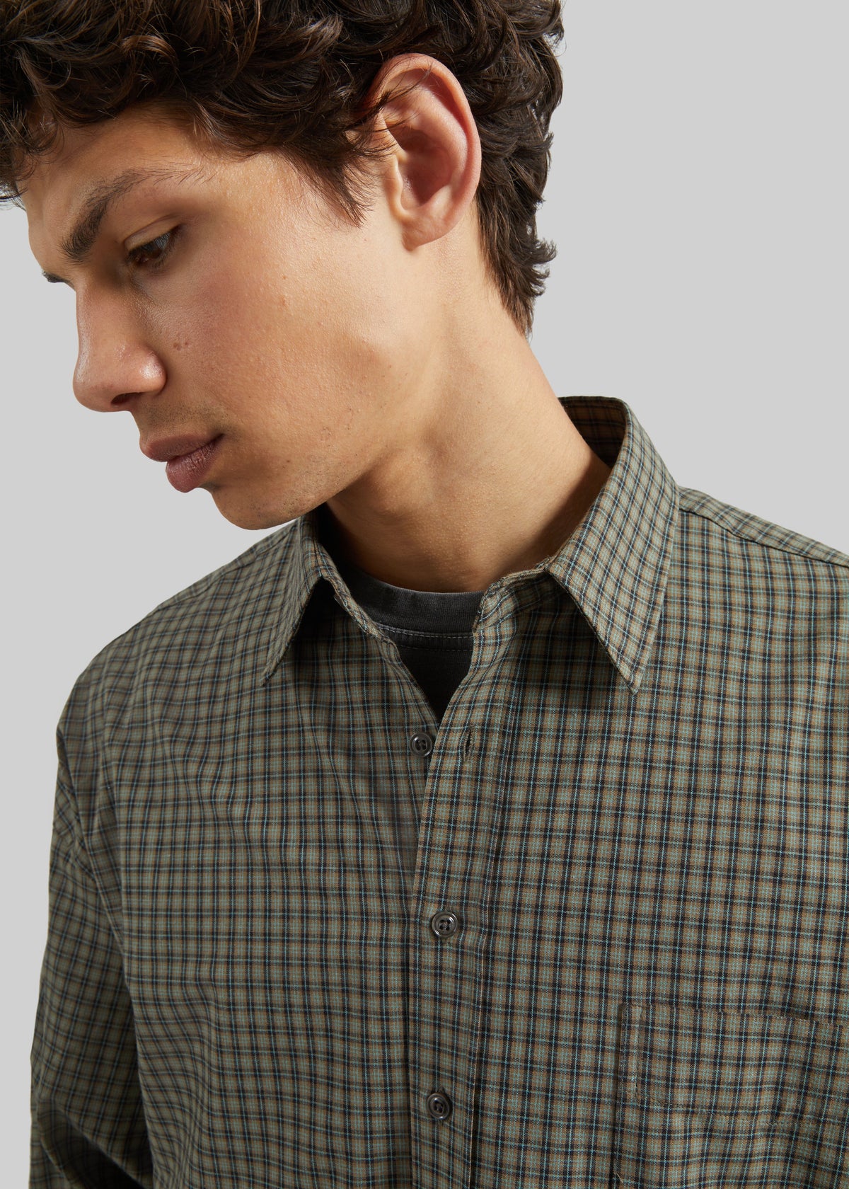 Bray Boxy Shirt - Olive Glen Plaid - 2