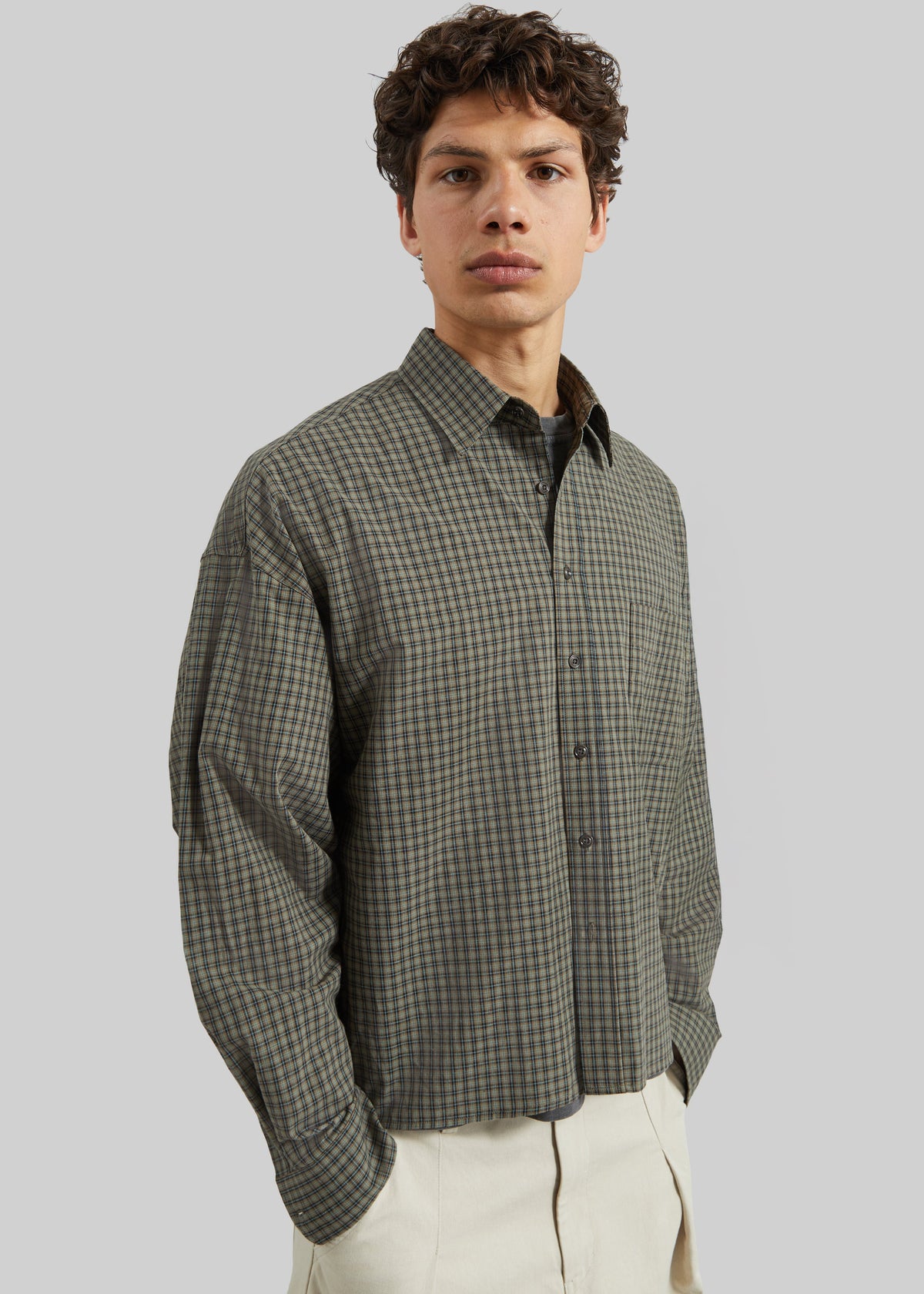 Bray Boxy Shirt - Olive Glen Plaid - 4