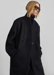 Cappotto Brea senza colletto - Nero