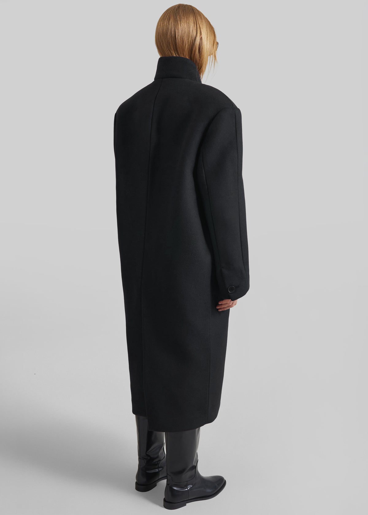 Cappotto Brea senza colletto - Nero