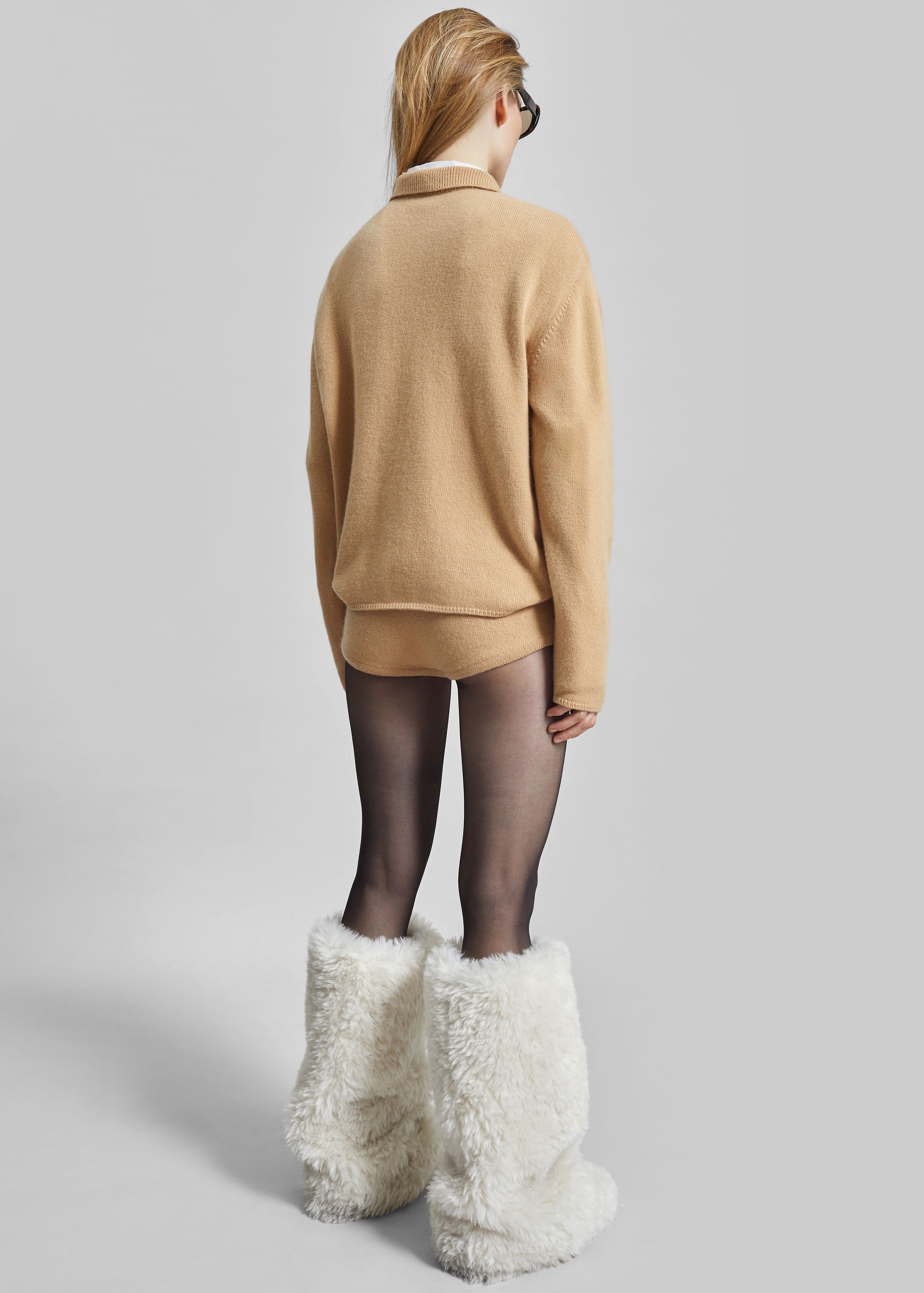 Bresica Knit Hot Pants - Camel - 7