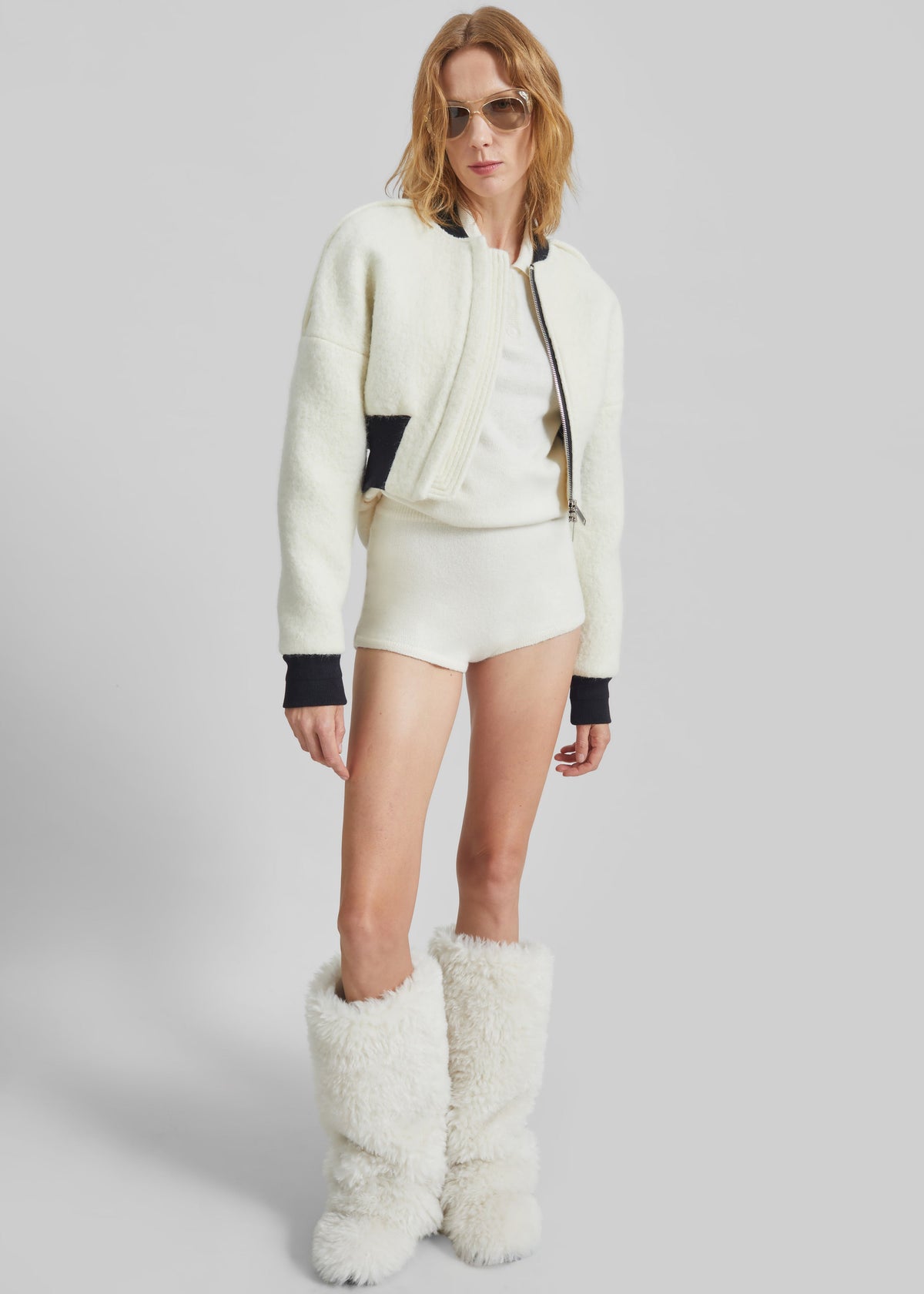 Bresica Knit Hot Pants - Ivory - 4