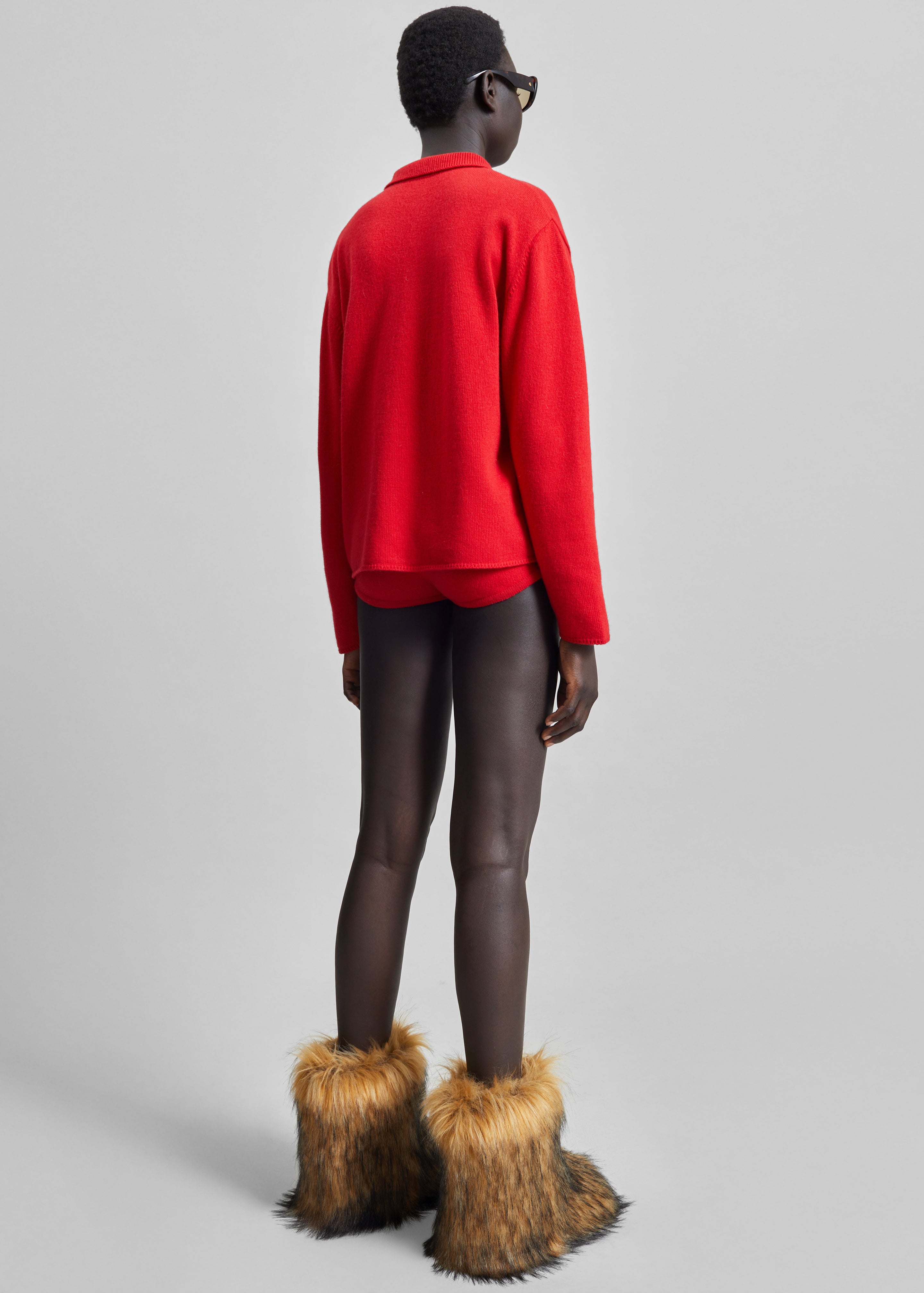 Bresica Knit Hot Pants - Red - 6