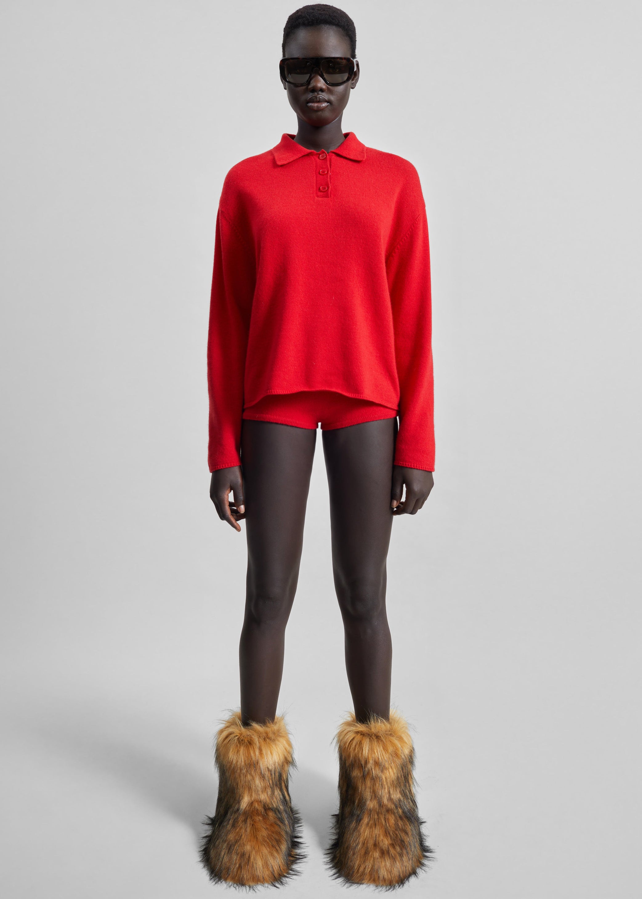 Shop the look image for Bresica Knit Hot Pants - Red