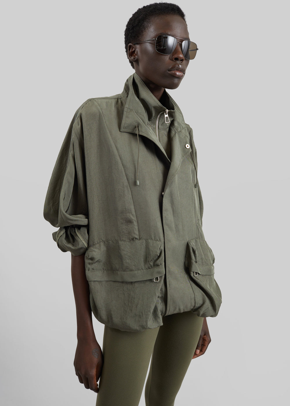 Breya Fluid Jacket - Moss Green