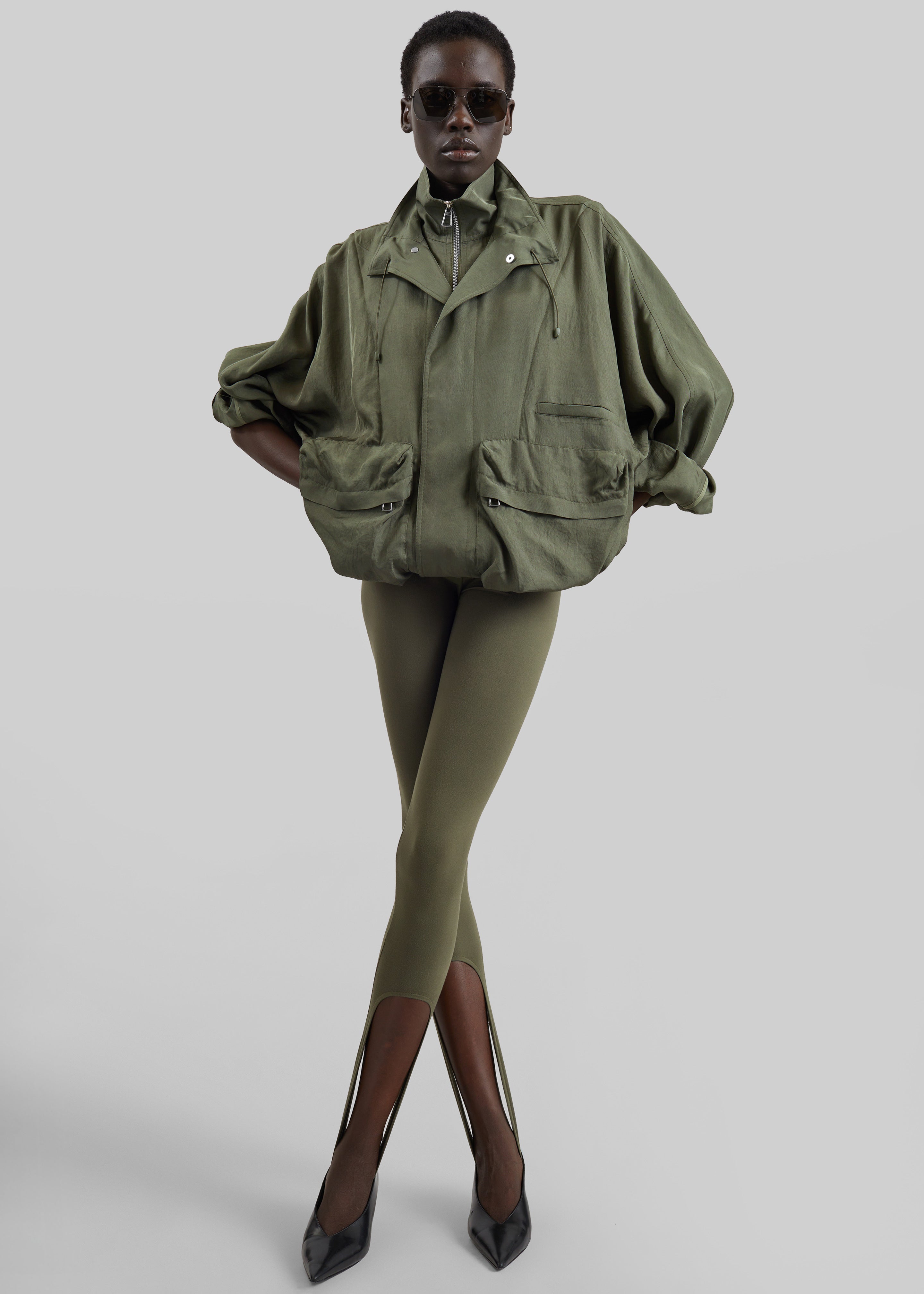 Breya Fluid Jacket - Moss Green - 8