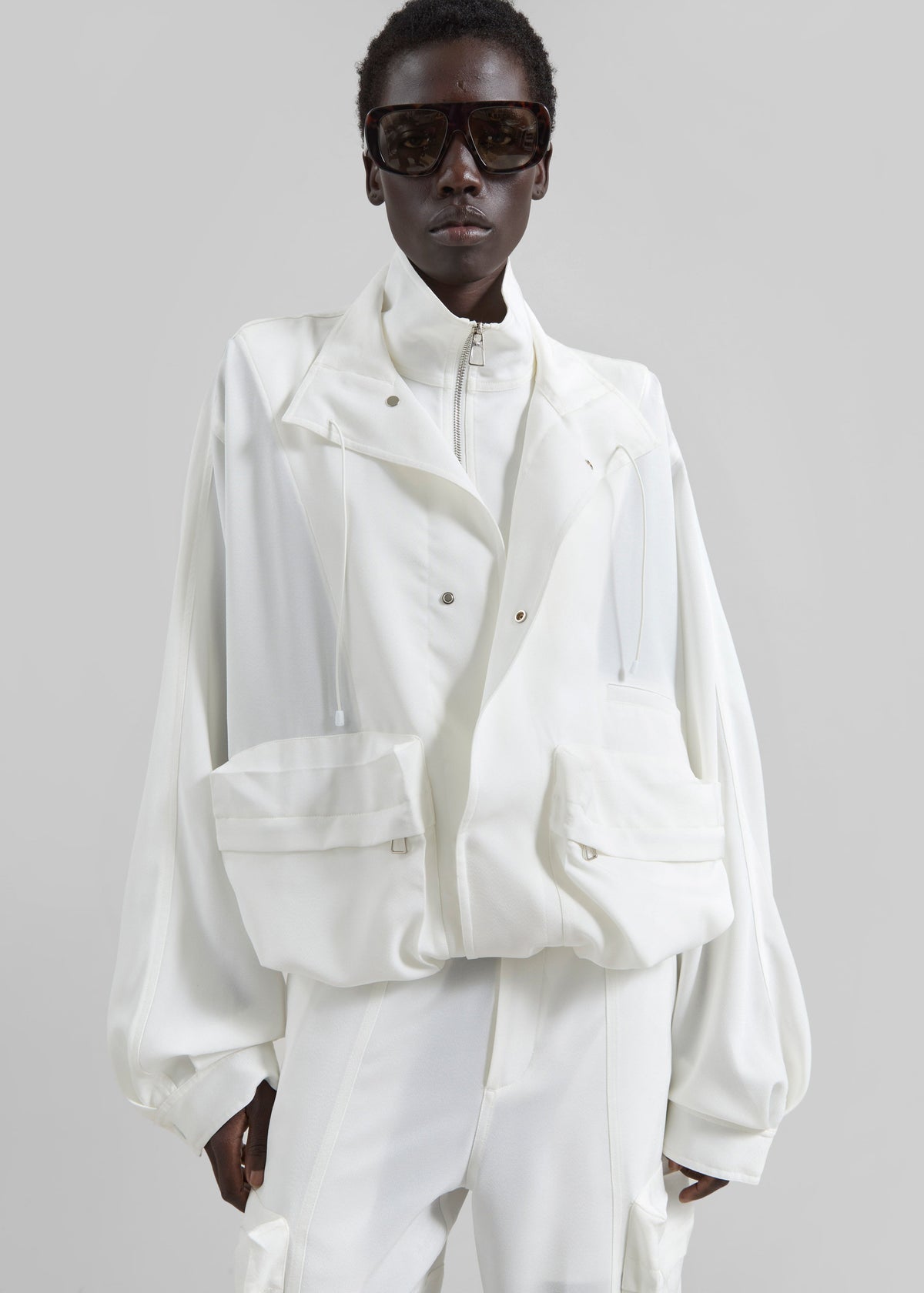 Breya Fluid Jacket - White - 1