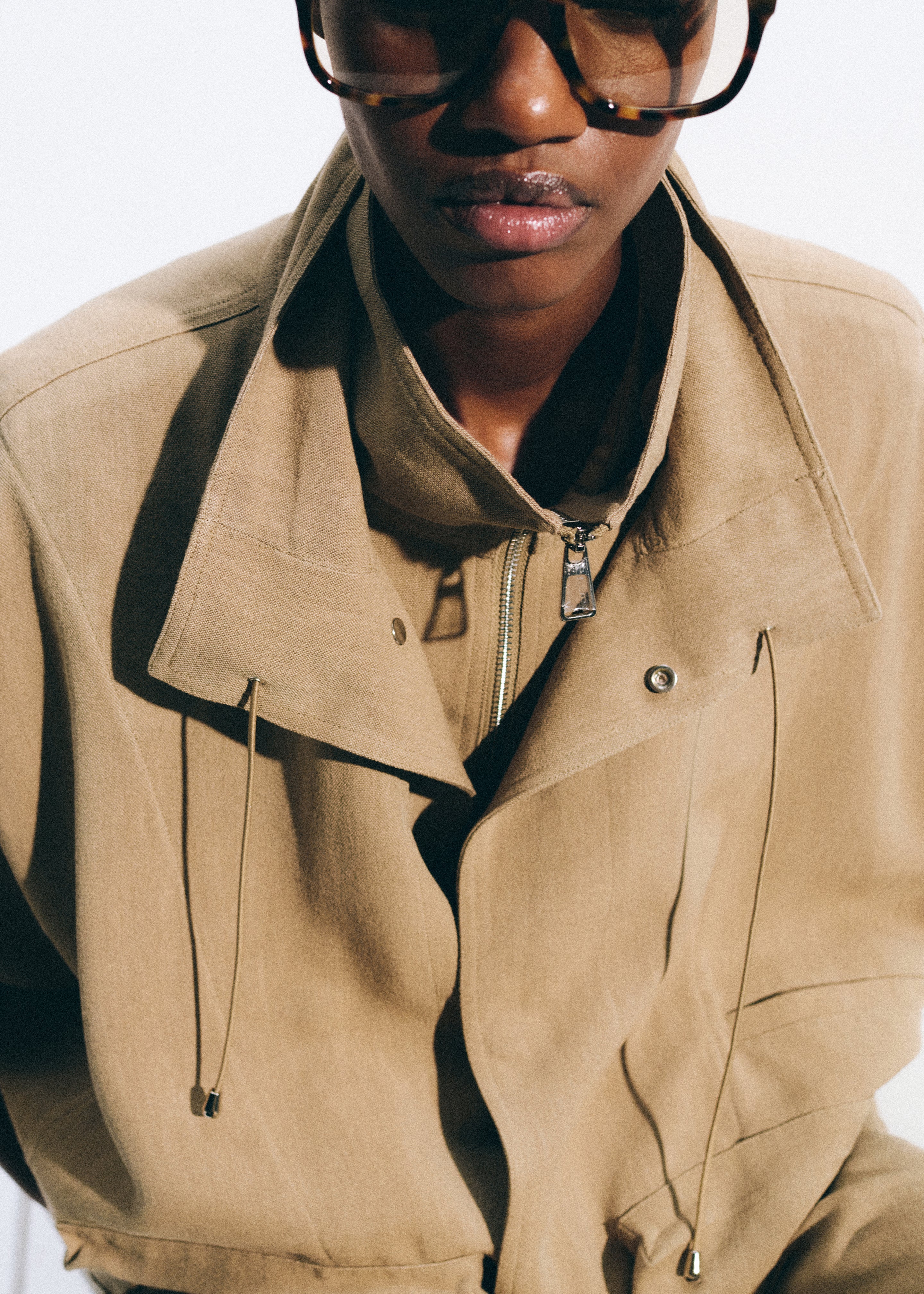 Breya Linen Fluid Jacket - Camel - 2