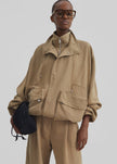Breya Linen Fluid Jacket - Camel