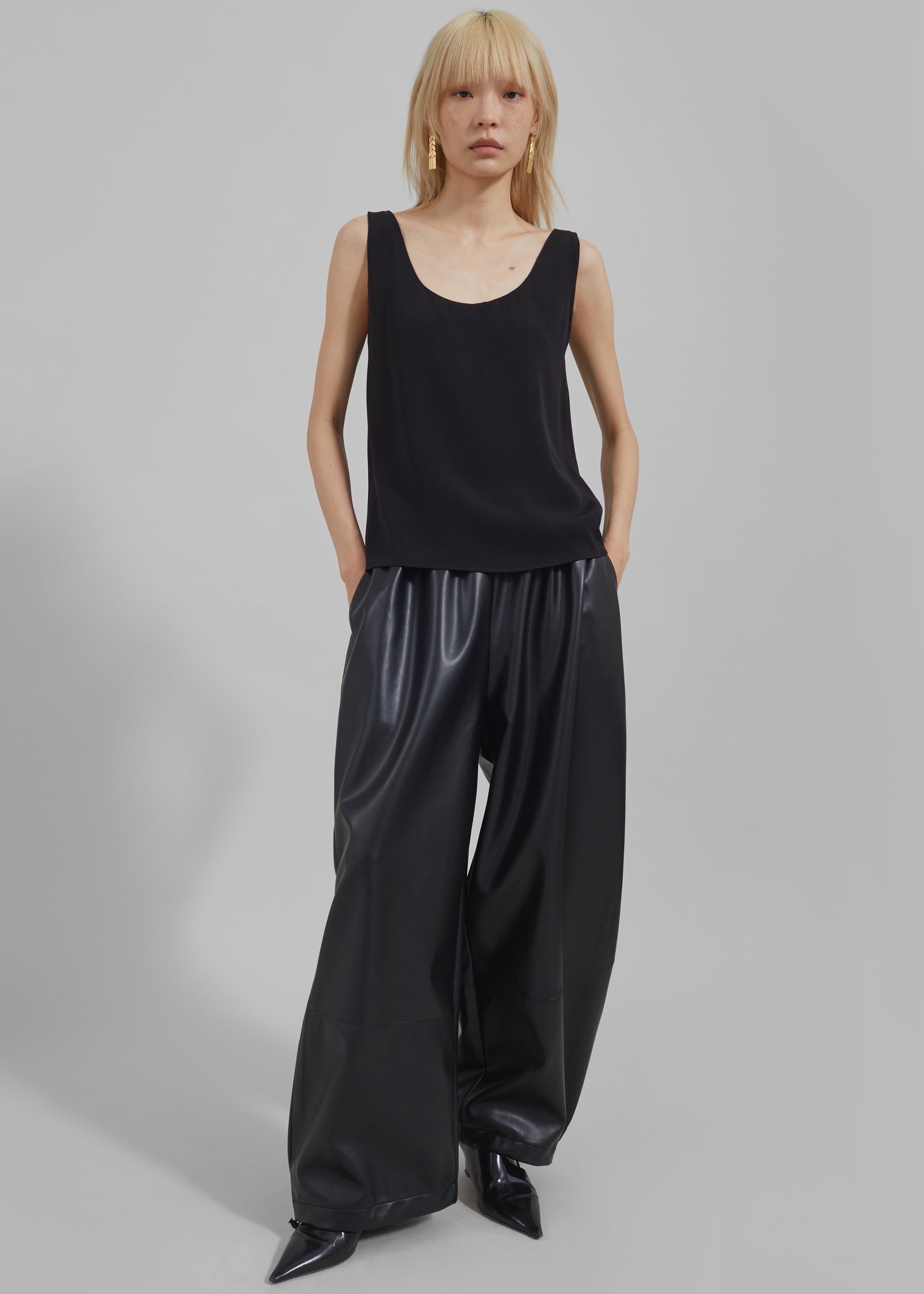 Shop the look image for Briar Faux Leather Balloon Pants - Black