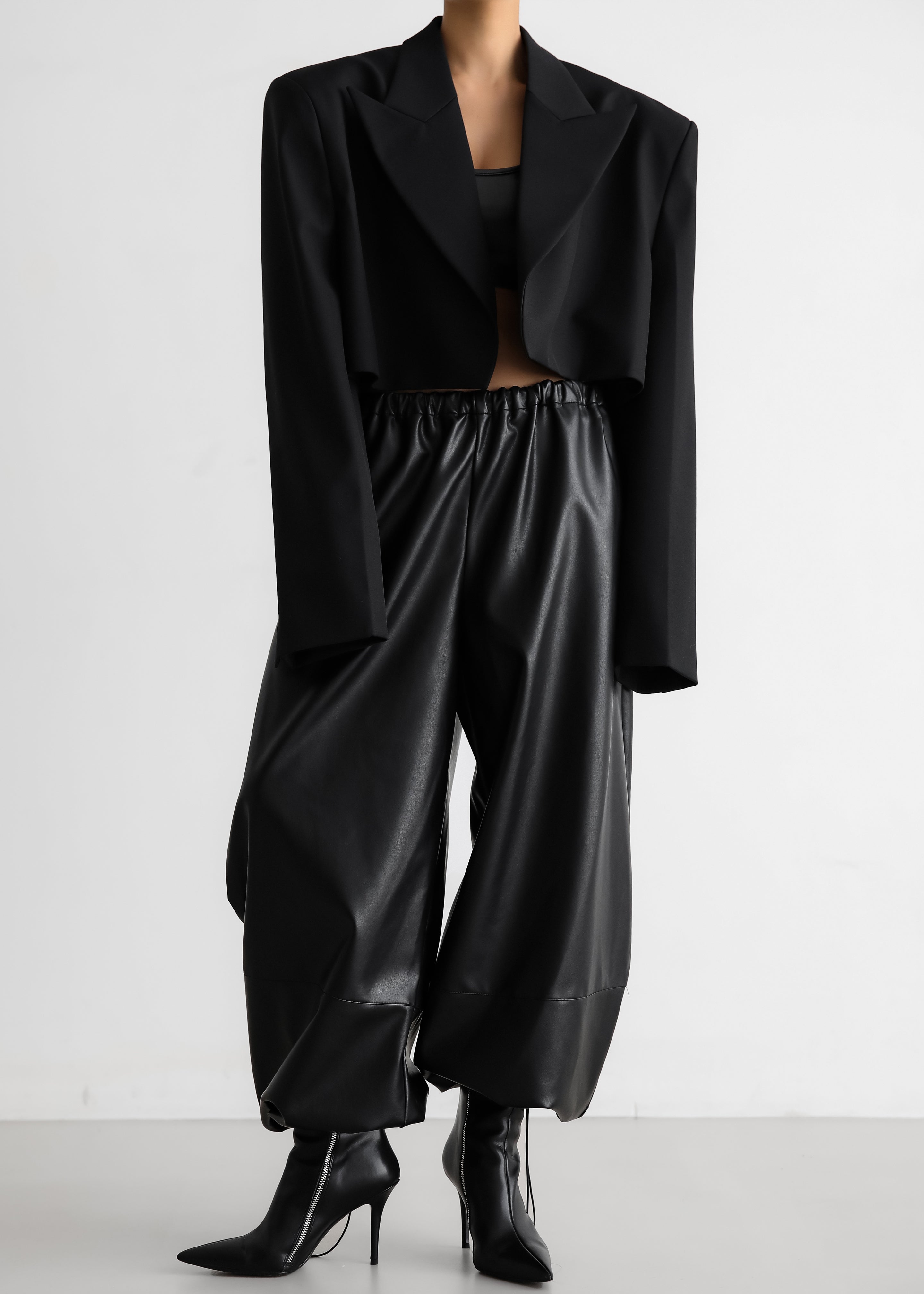 Briar Faux Leather Balloon Pants - Black – Frankie Shop Europe