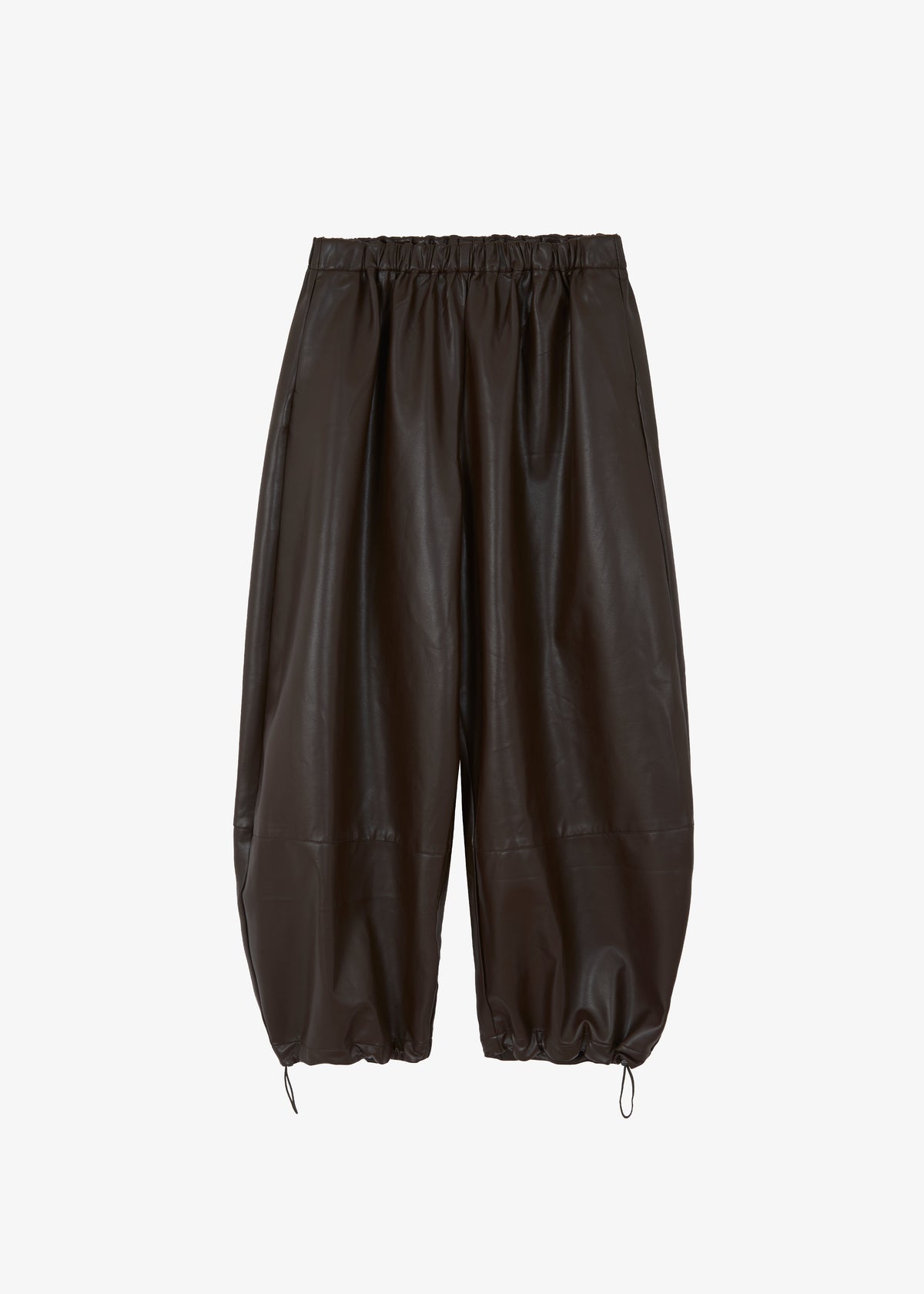 Briar Faux Leather Balloon Pants - Brown - 9