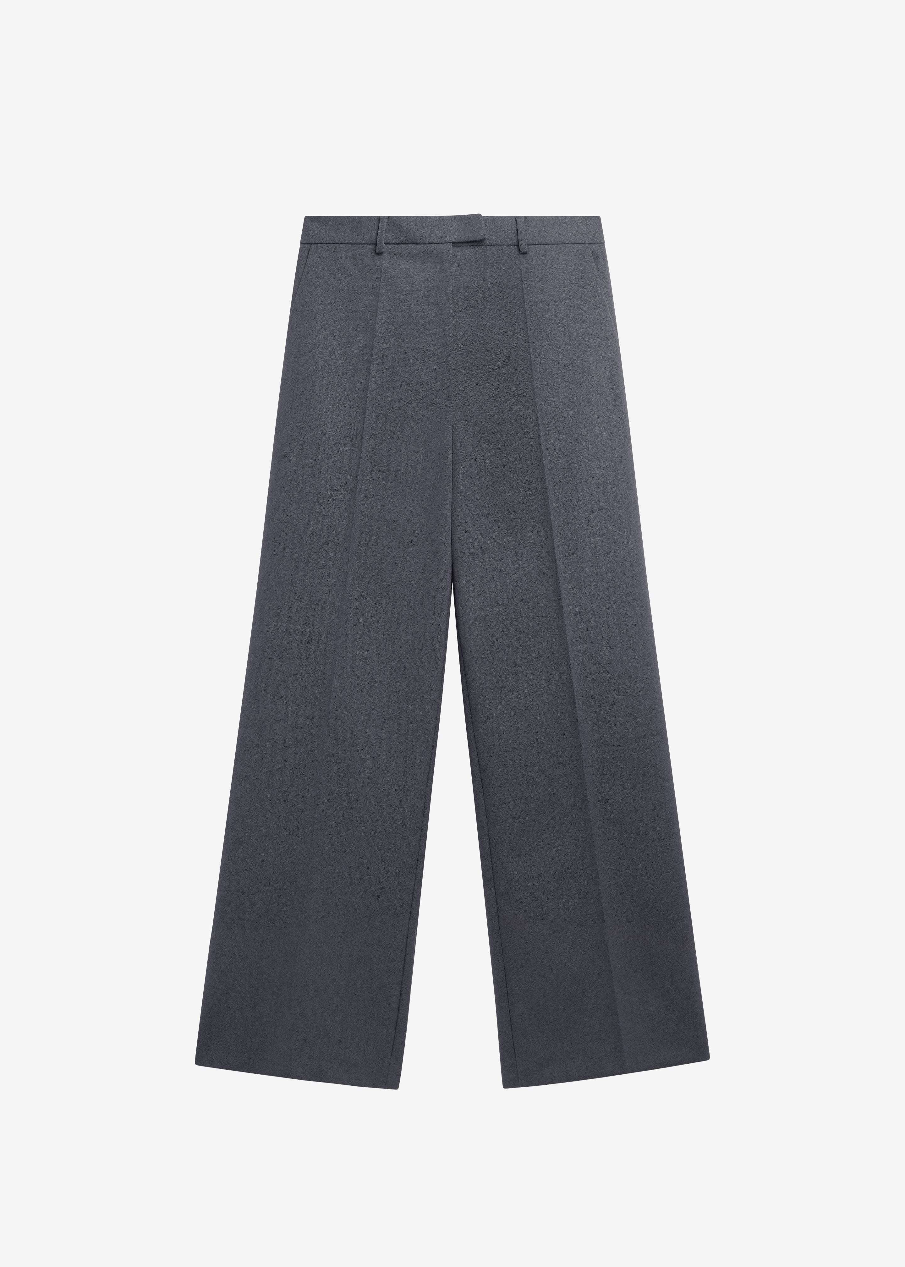 Brickell Flannel Trousers - Grey Melange - 7