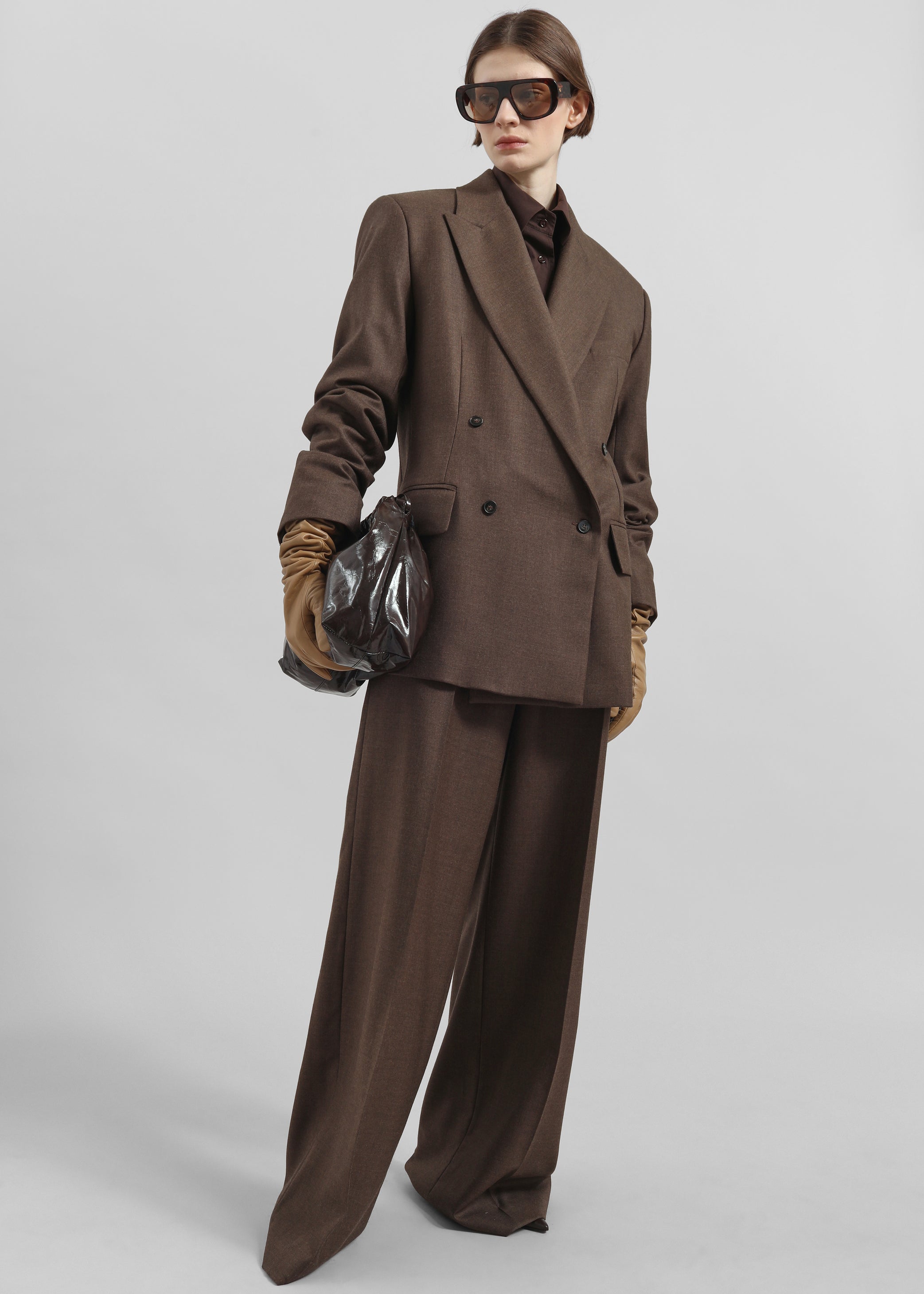 Shop the look image for Brickell Flannel Trousers - Mocha