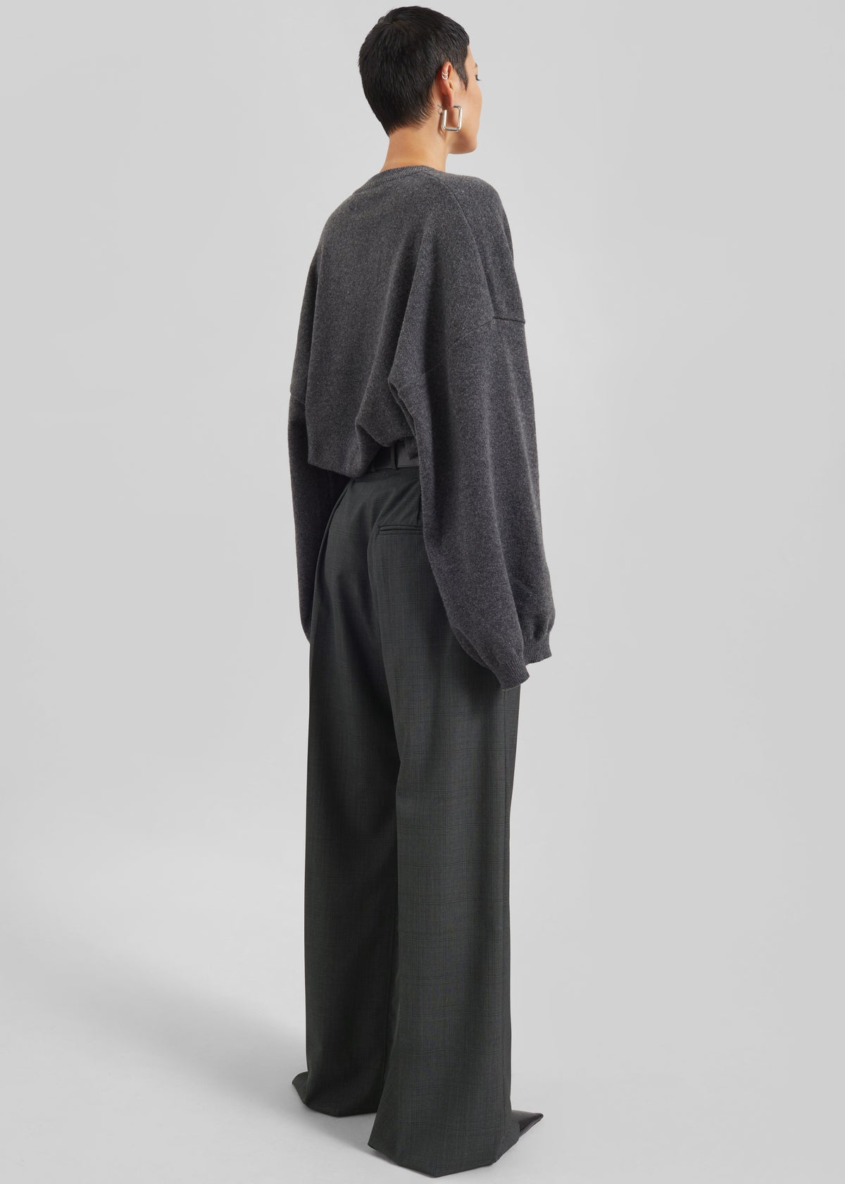 Brickell Plaid Trousers - Dark Grey - 9