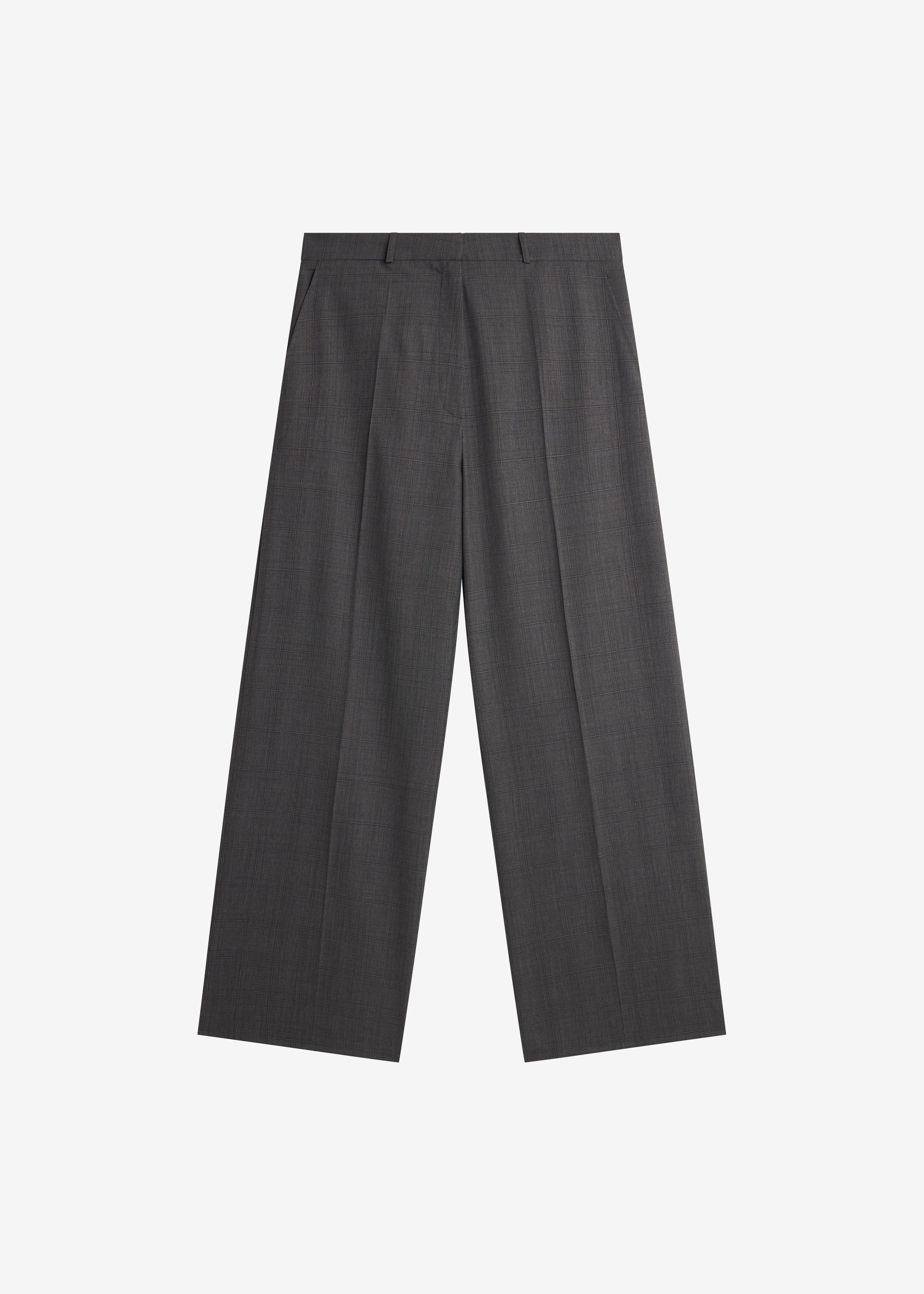Brickell Plaid Trousers - Dark Grey - 10