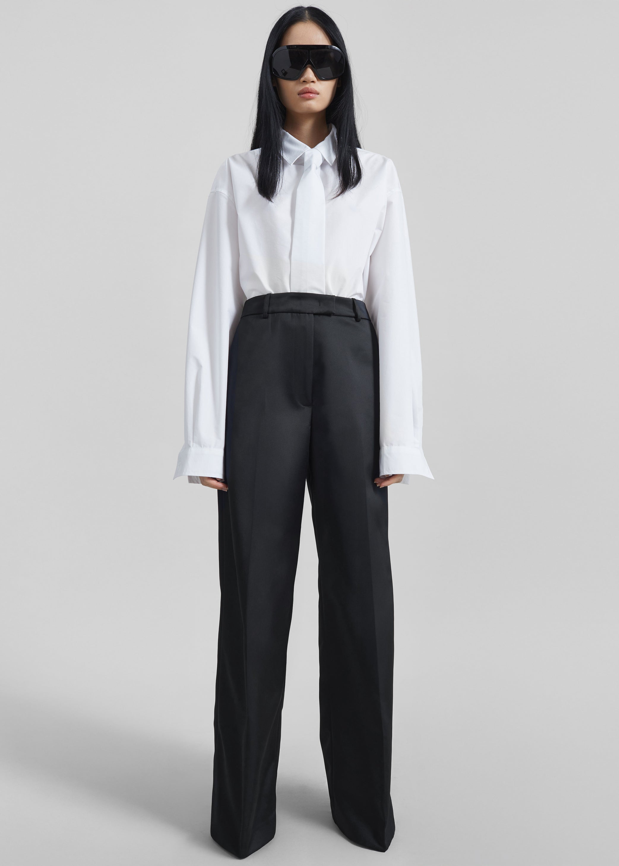 Shop the look image for Brickell Satin Trousers - Black