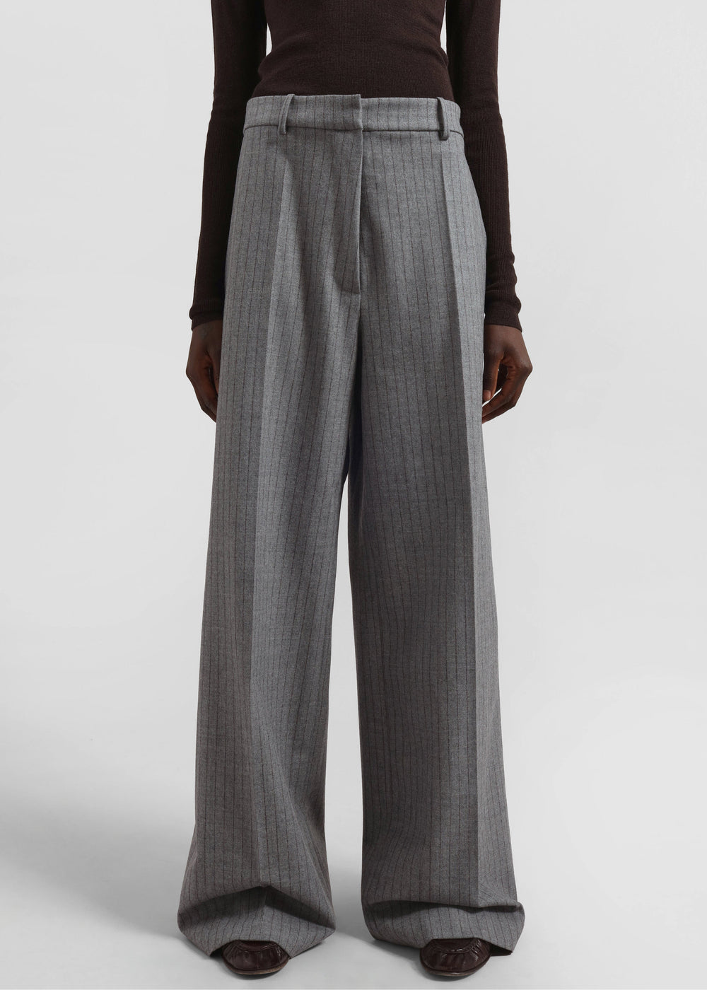 Brickell Striped Trousers - Grey/Brown