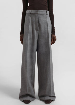 Brickell Striped Trousers - Grey/Brown