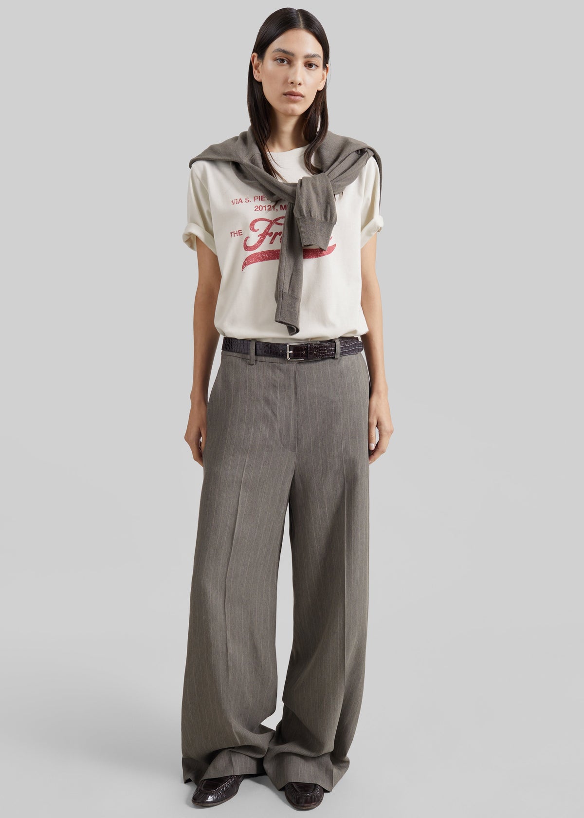 Brickell Trousers - Beige Multi Stripe