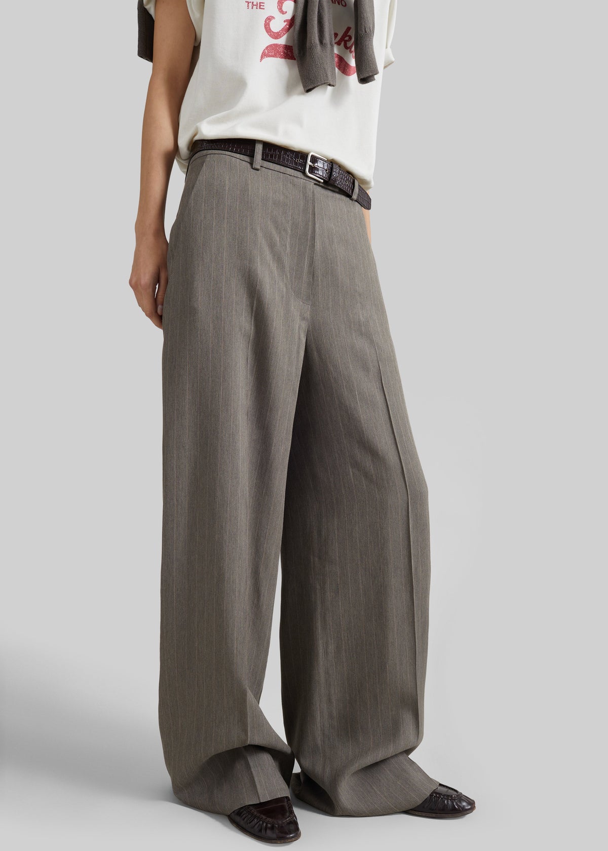 Brickell Trousers - Beige Multi Stripe
