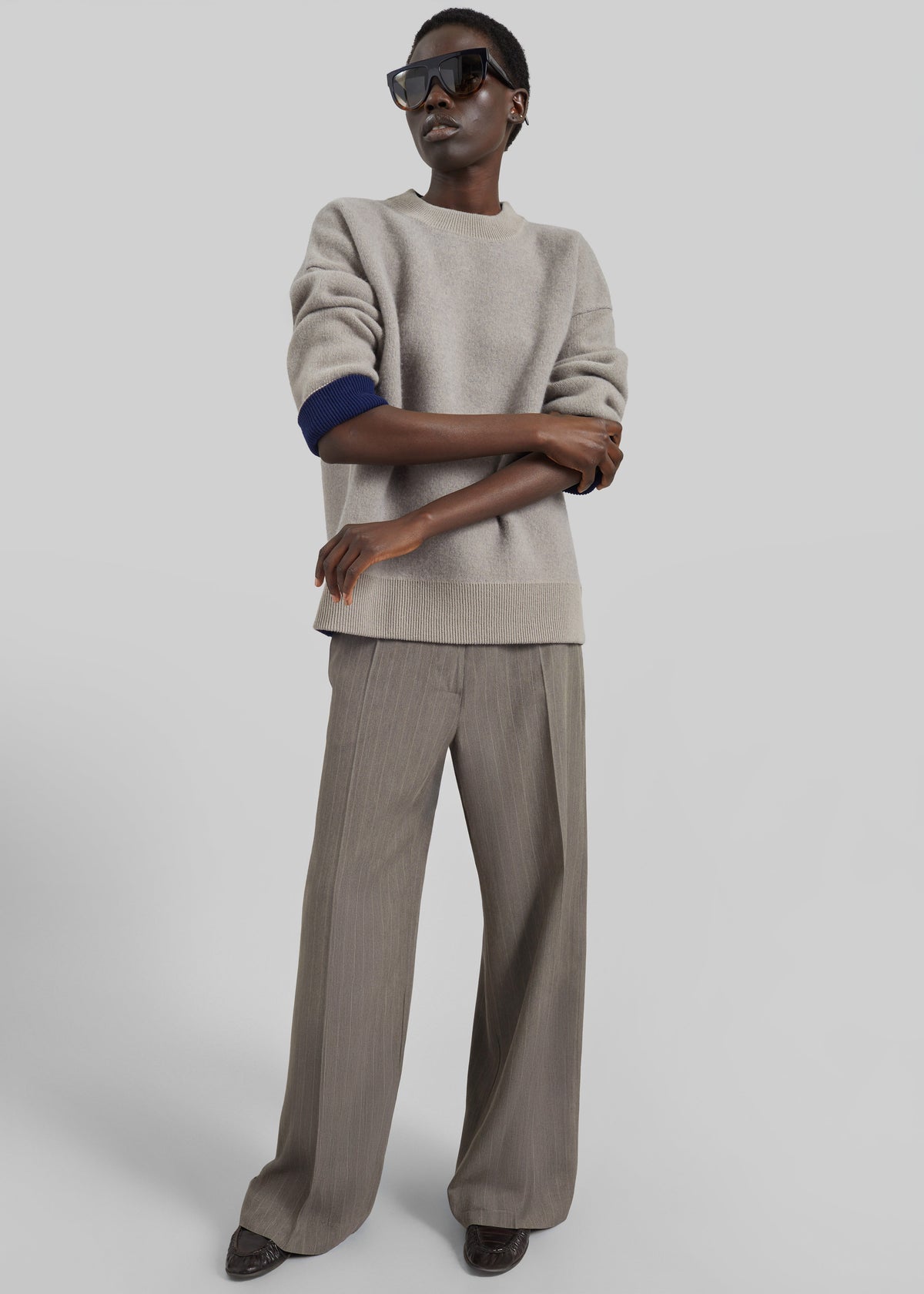 Brickell Trousers - Beige Multi Stripe