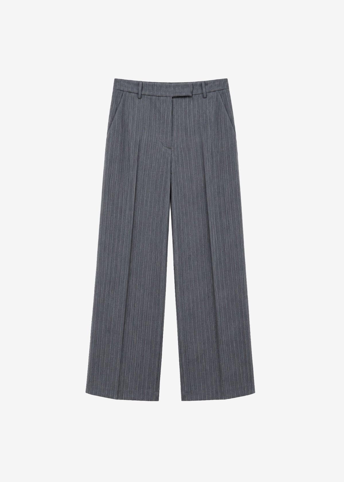 Brickell Trousers - Grey/White Pinstripe