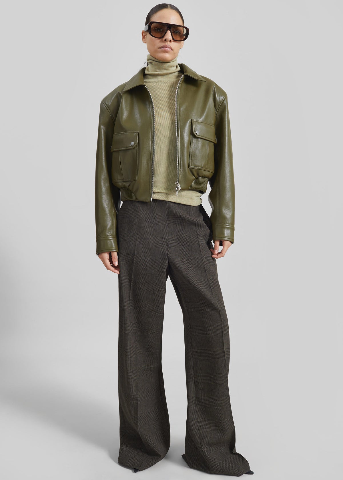 Brickell Trousers - Olive Glen Plaid