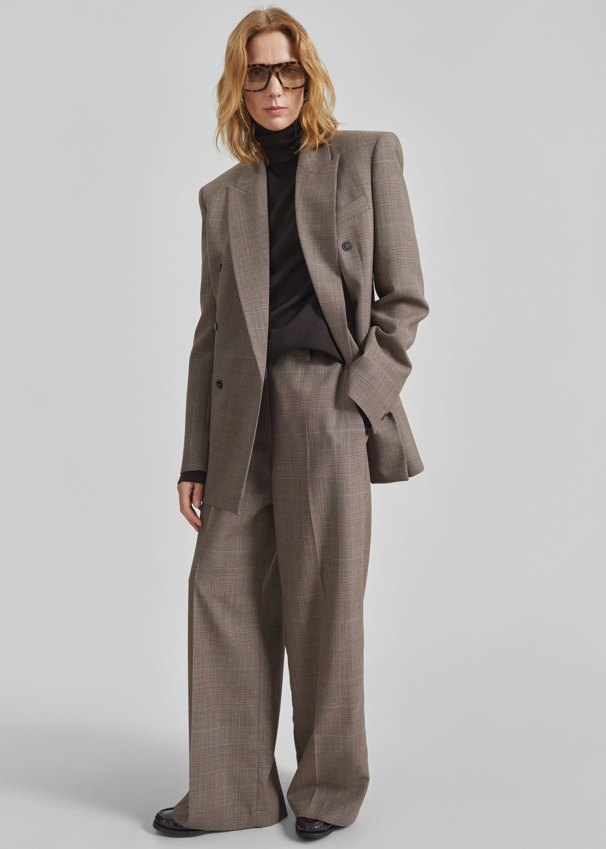 Shop the look image for Brickell Trousers - Brown Glen Plaid