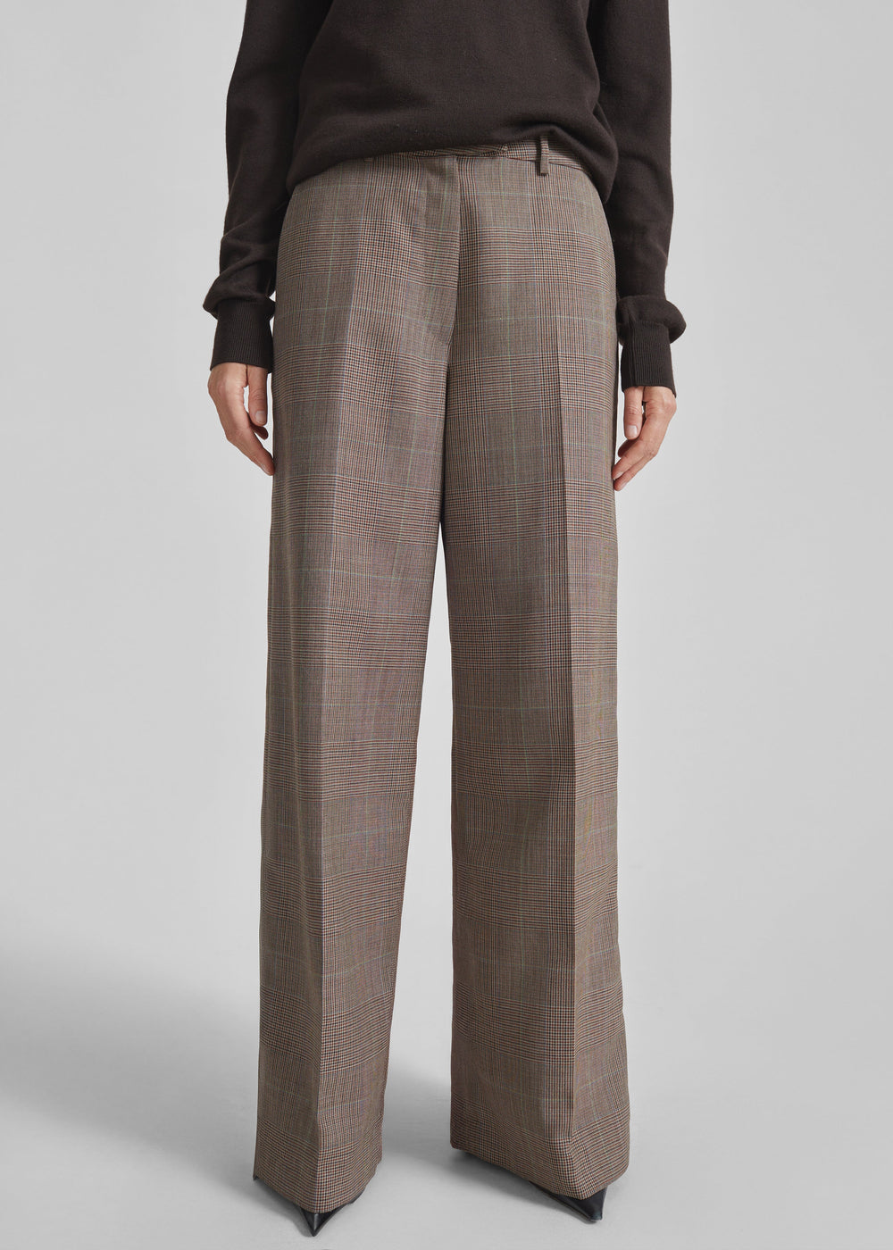 Pantalon Brickell - Prince-de-Galles marron - 1