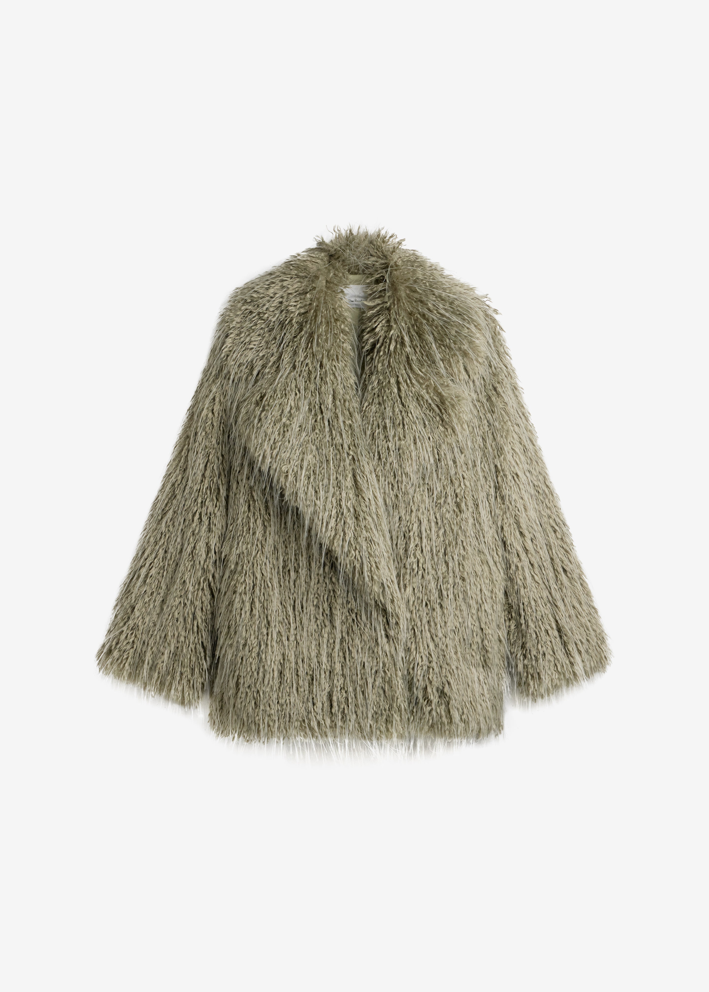 Brina Faux Fur Coat - Sage - 9