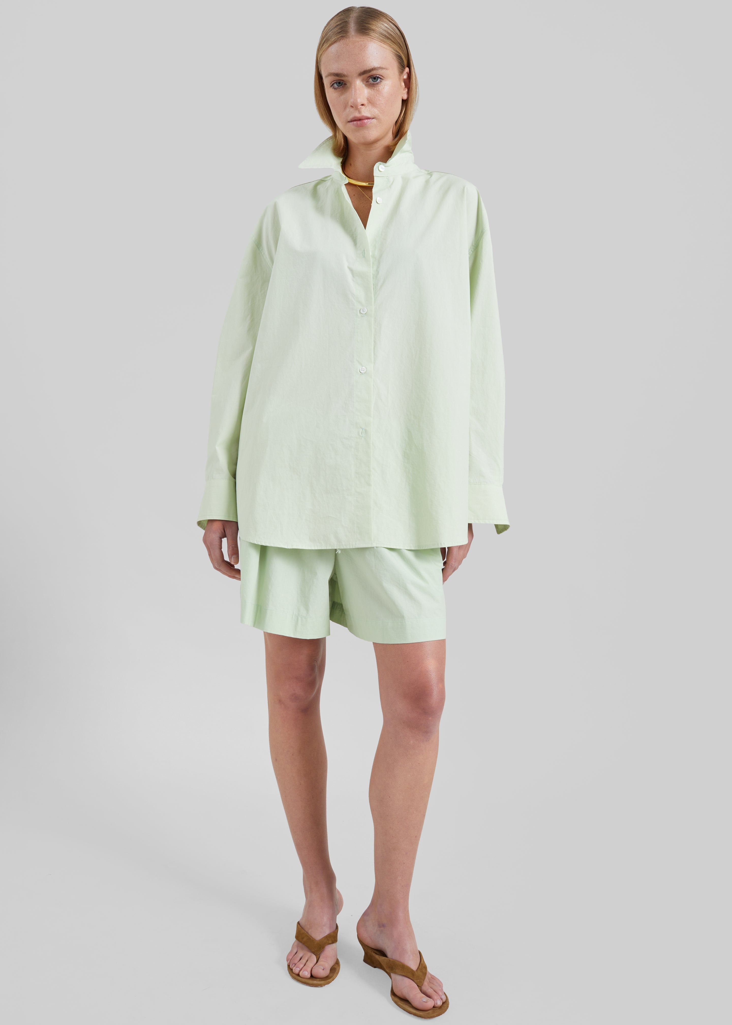 Brisay Cotton Shirt - Mint - 3