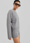 Brisbane Cropped Boxy Sweater - Grey