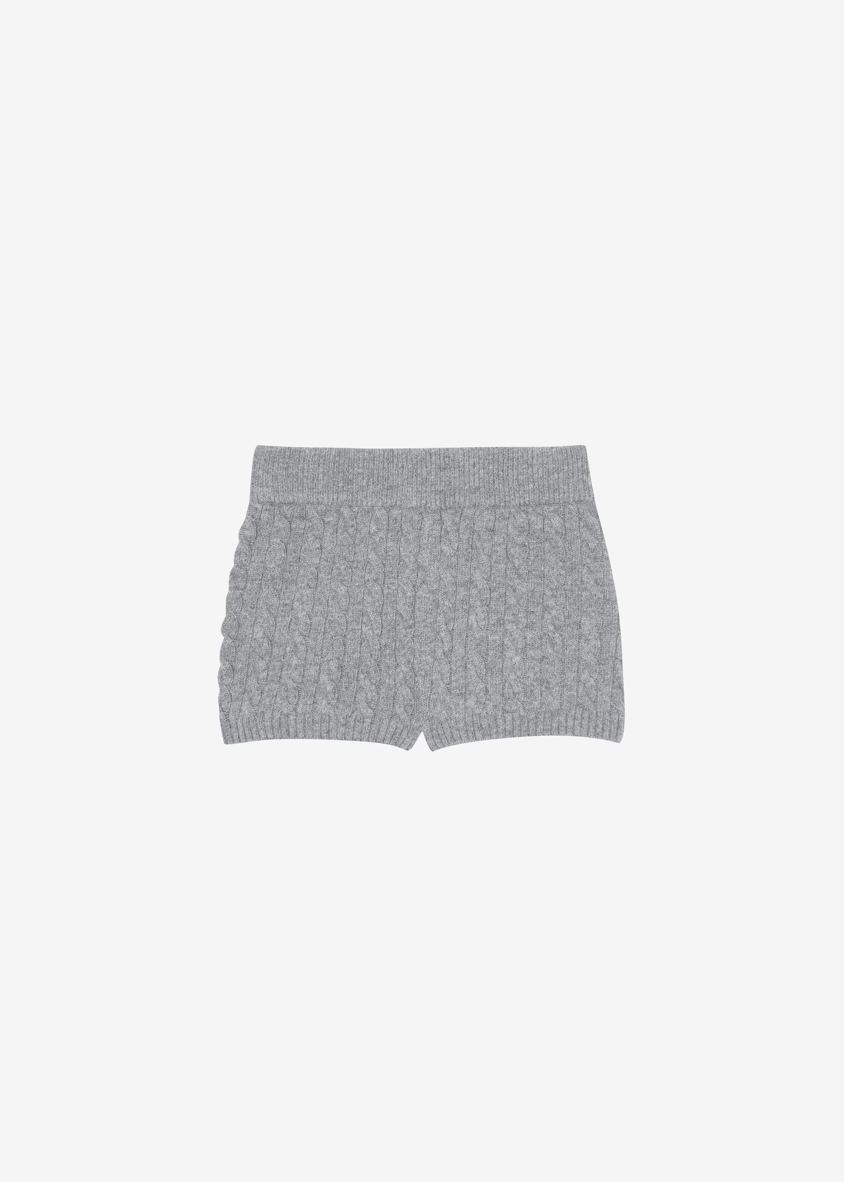 Brisbane Knit Mini Shorts - Grey - 10